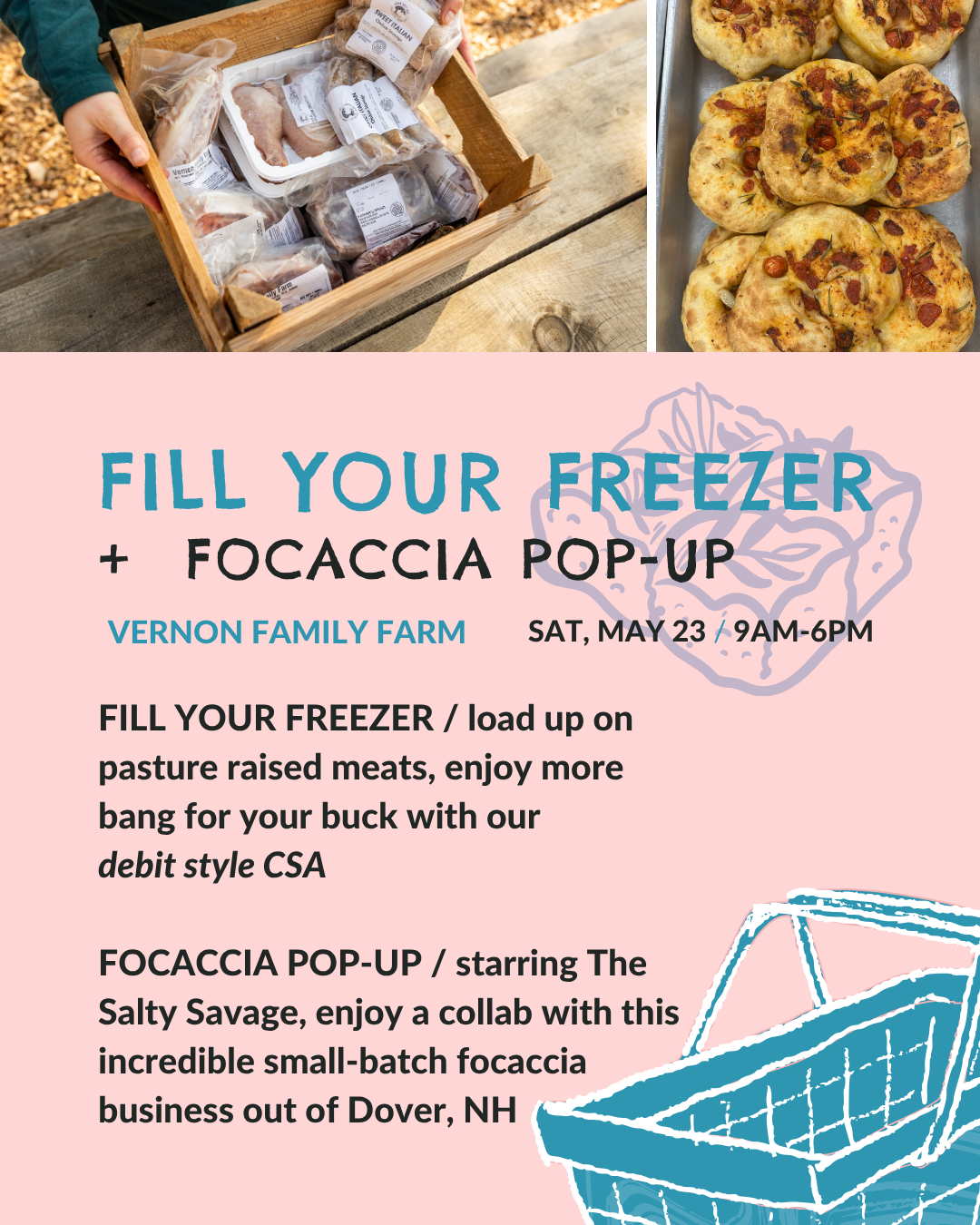 FILL YOUR FREEZER + FOCACCIA POP-UP