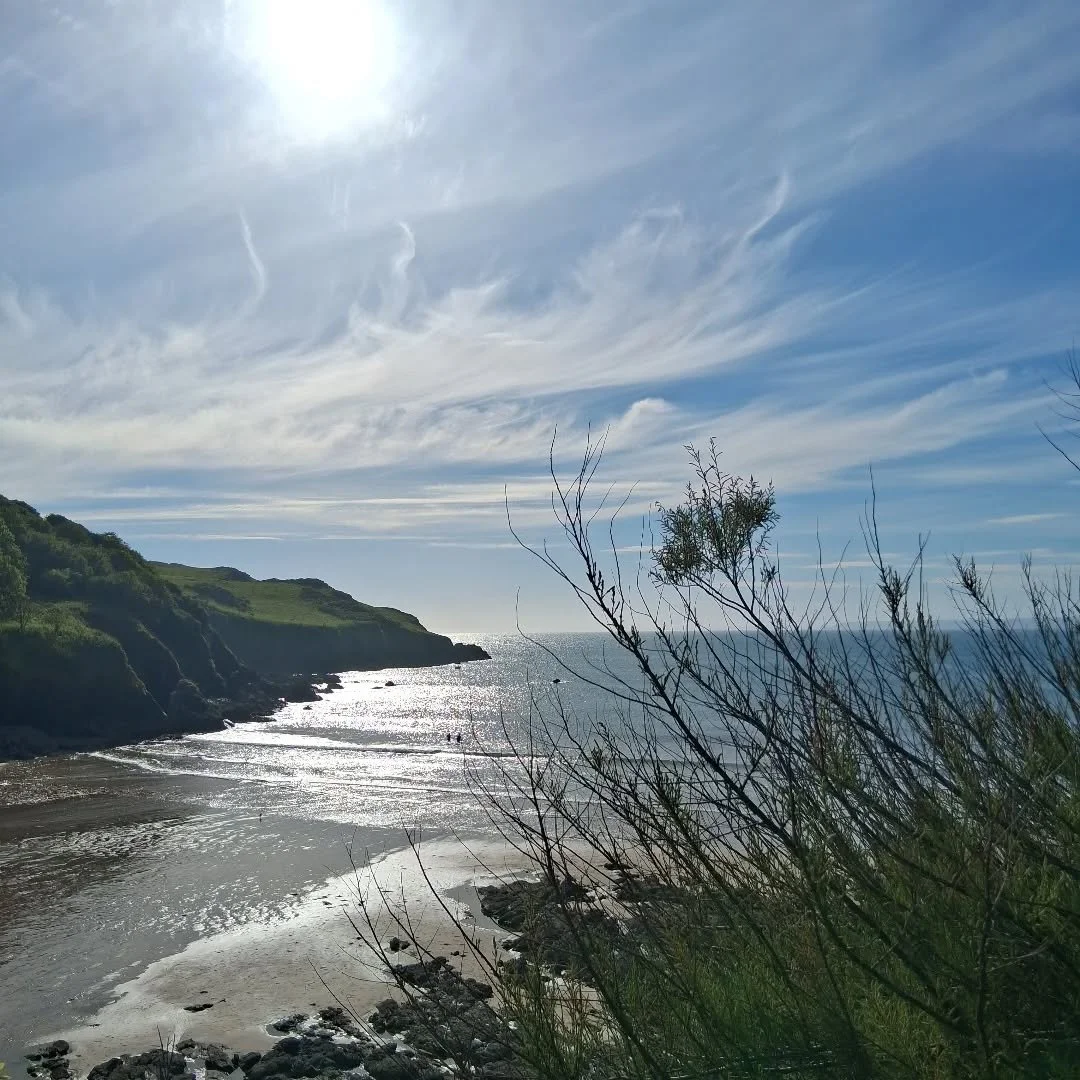 Atlast a sunny evening with calm clean seas, ideal for a swim after work.
A cheeky 1k m about Hope Cove, it even felt 'warmer' in places. 
Are you swimmin this weekend?