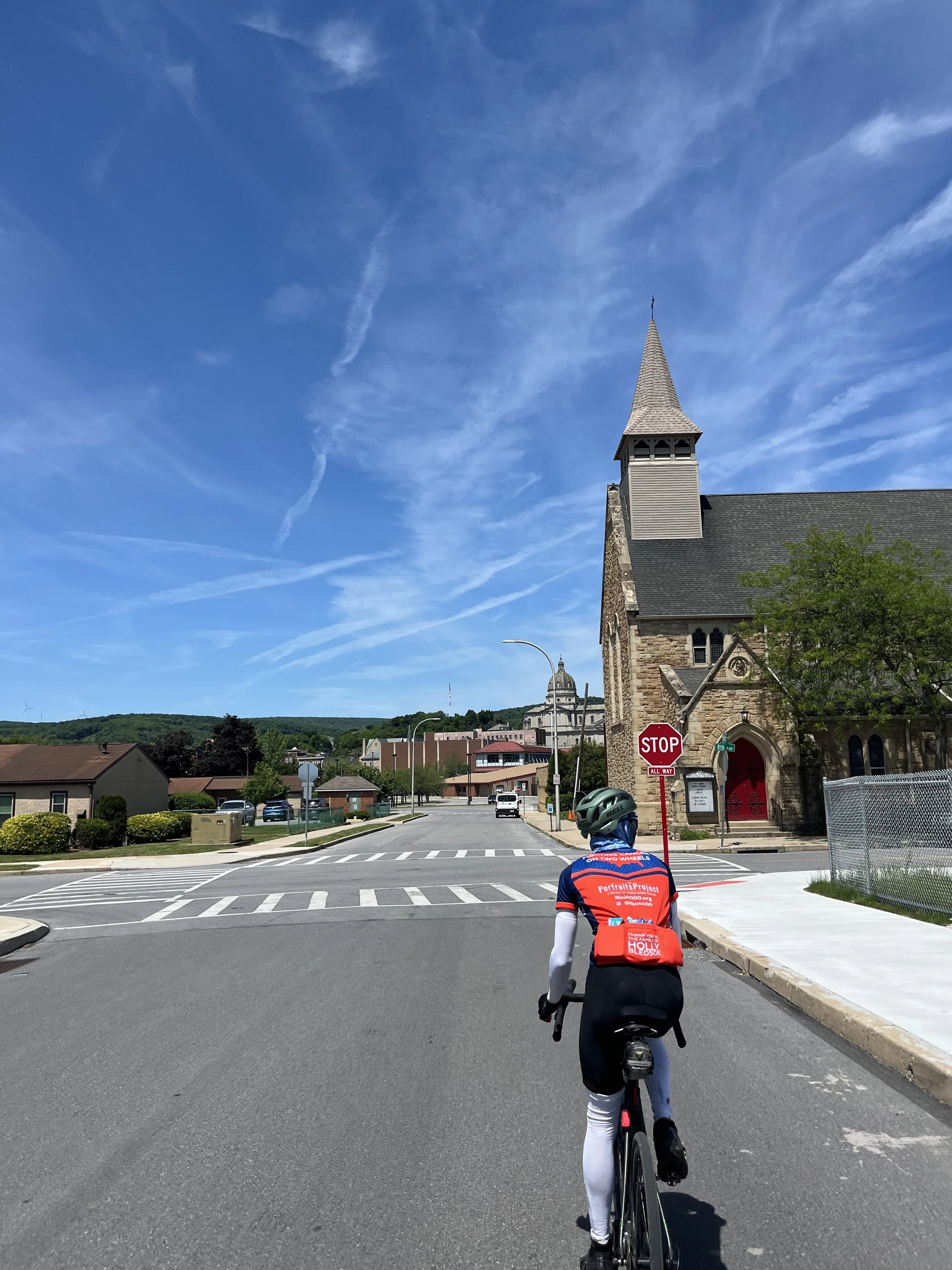  Anthony on the road leading strong. 