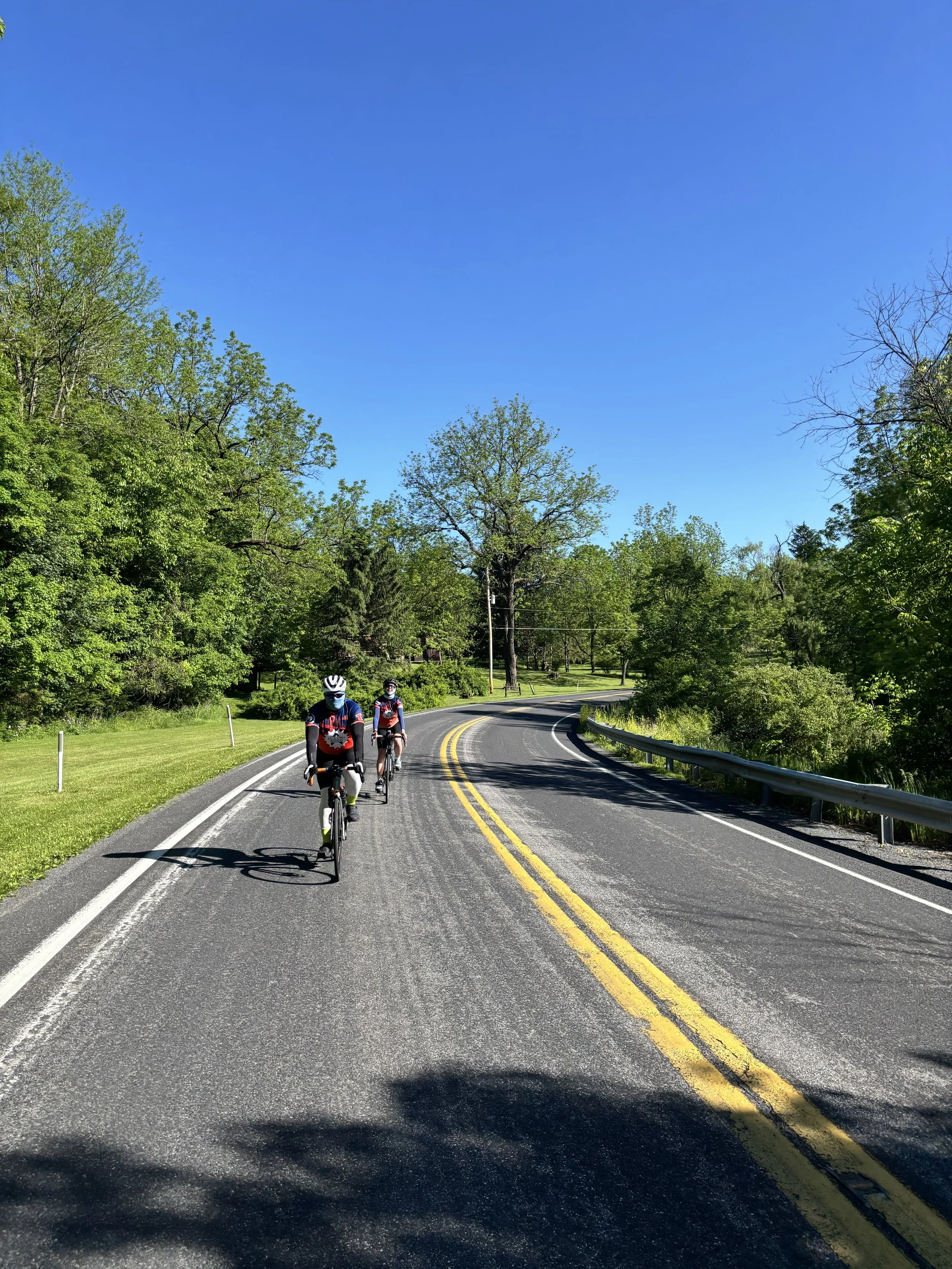 Sam and Lauren looking comfortable on the open road. 
