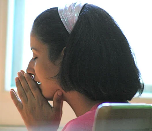 Nevine Praying - Egypt 2008.JPG