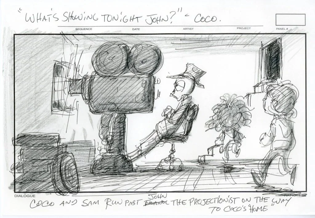 Dev. sketch from Pixar's Coco