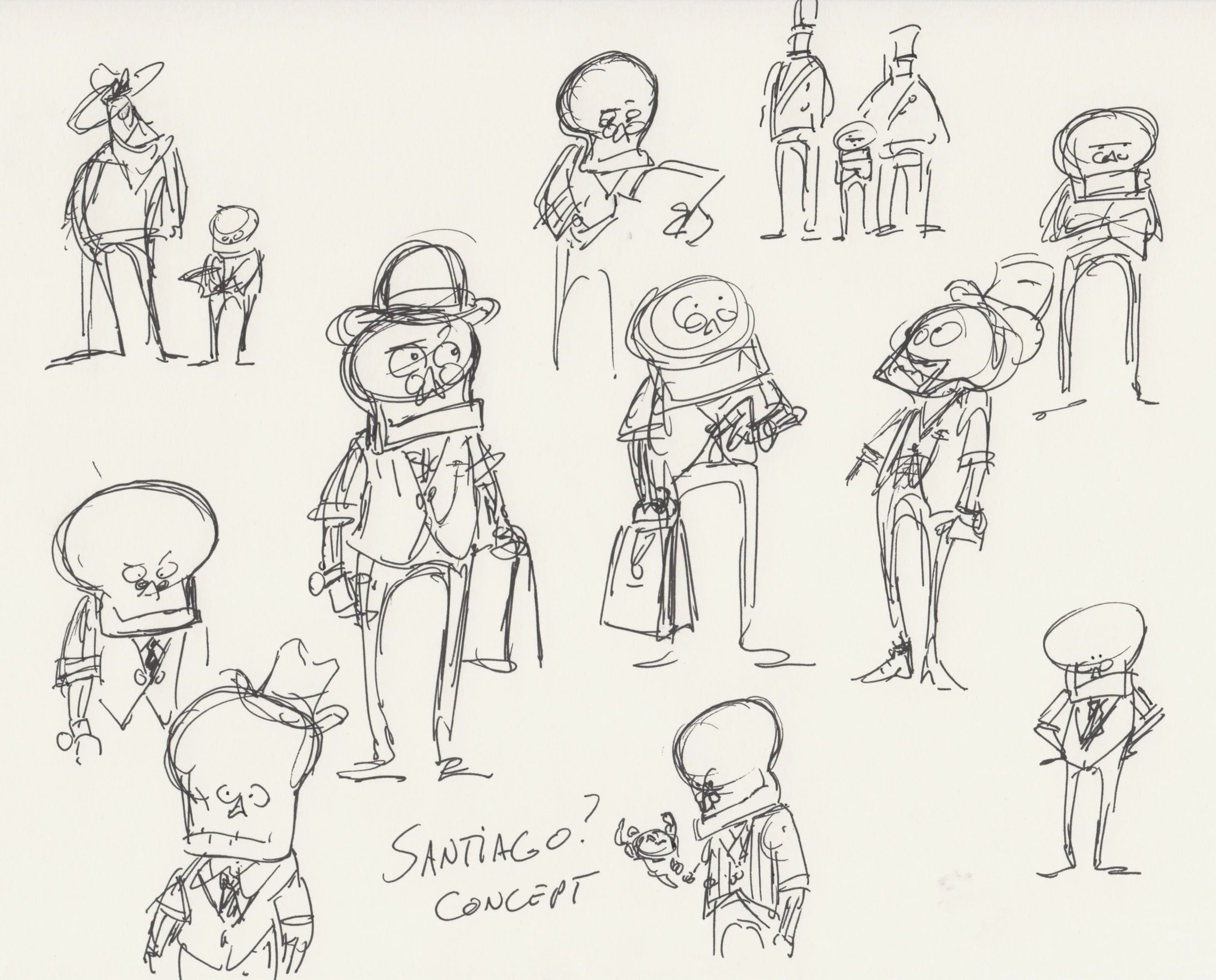 Exploration sketches of Santiago 