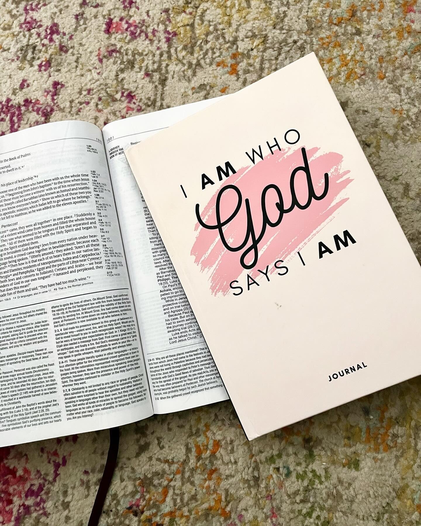 Does anyone else lay on the floor like a kid when studying the Bible and praying&hellip;or is it just me? 🙋🏾&zwj;♀️

I wanted a journal to write my prayers and study notes, so I created one!

What I love about the &ldquo;I Am Who God Says I Am&rdqu