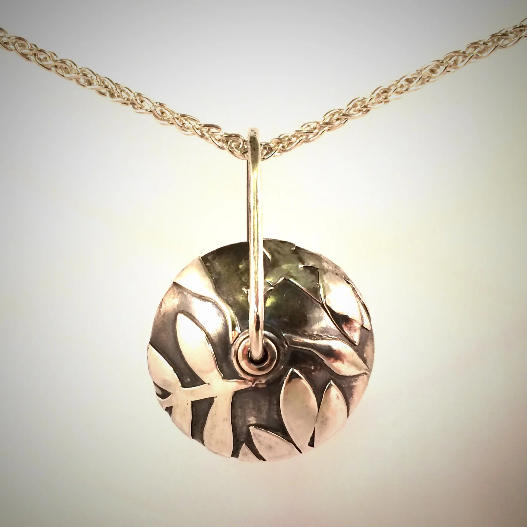 Fine SIlver Leaf Lentil Pendant.JPG