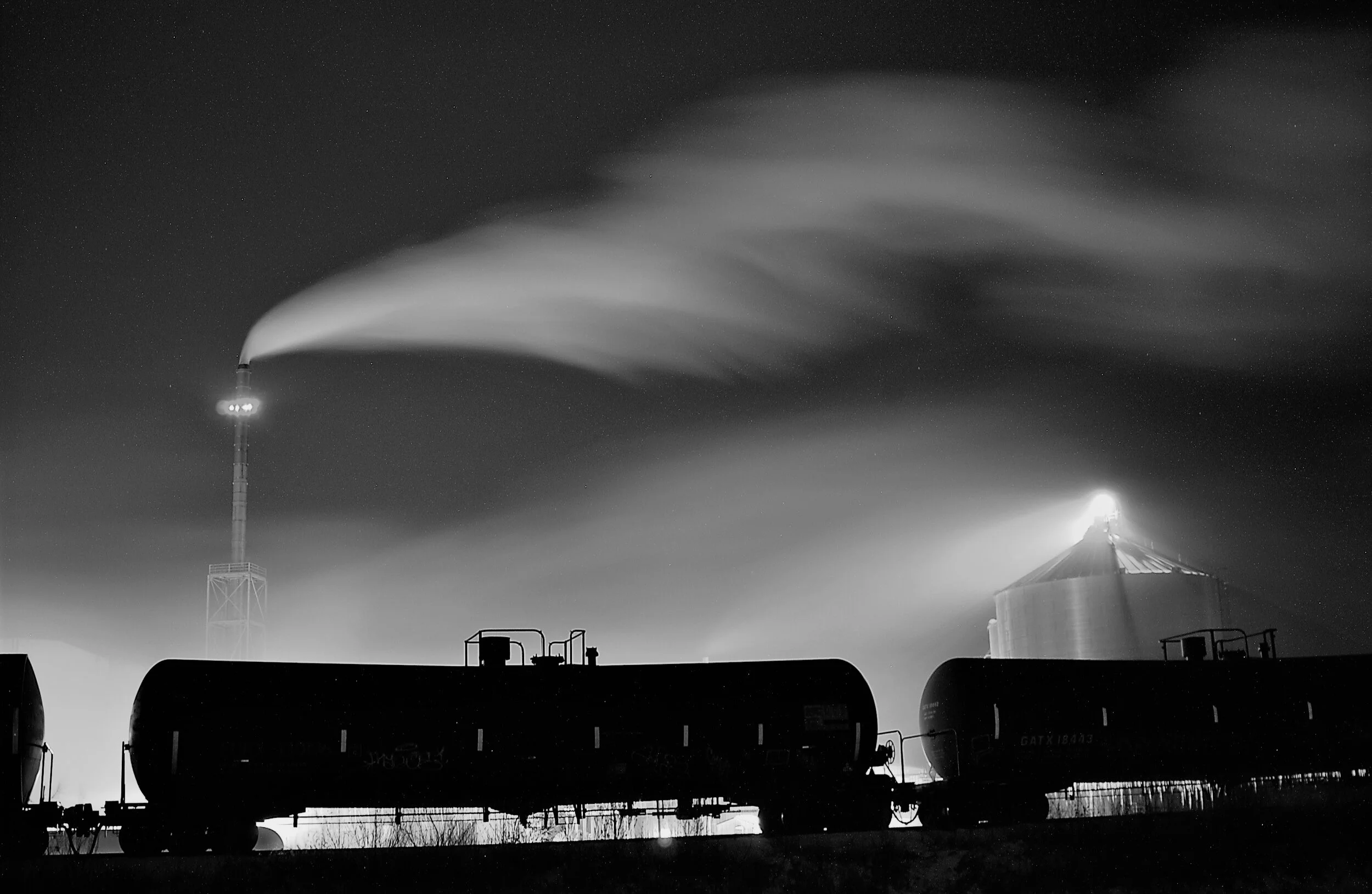  A shot taken on a cold night at an ethanol plant just outside of Luverne, Minnesota. 