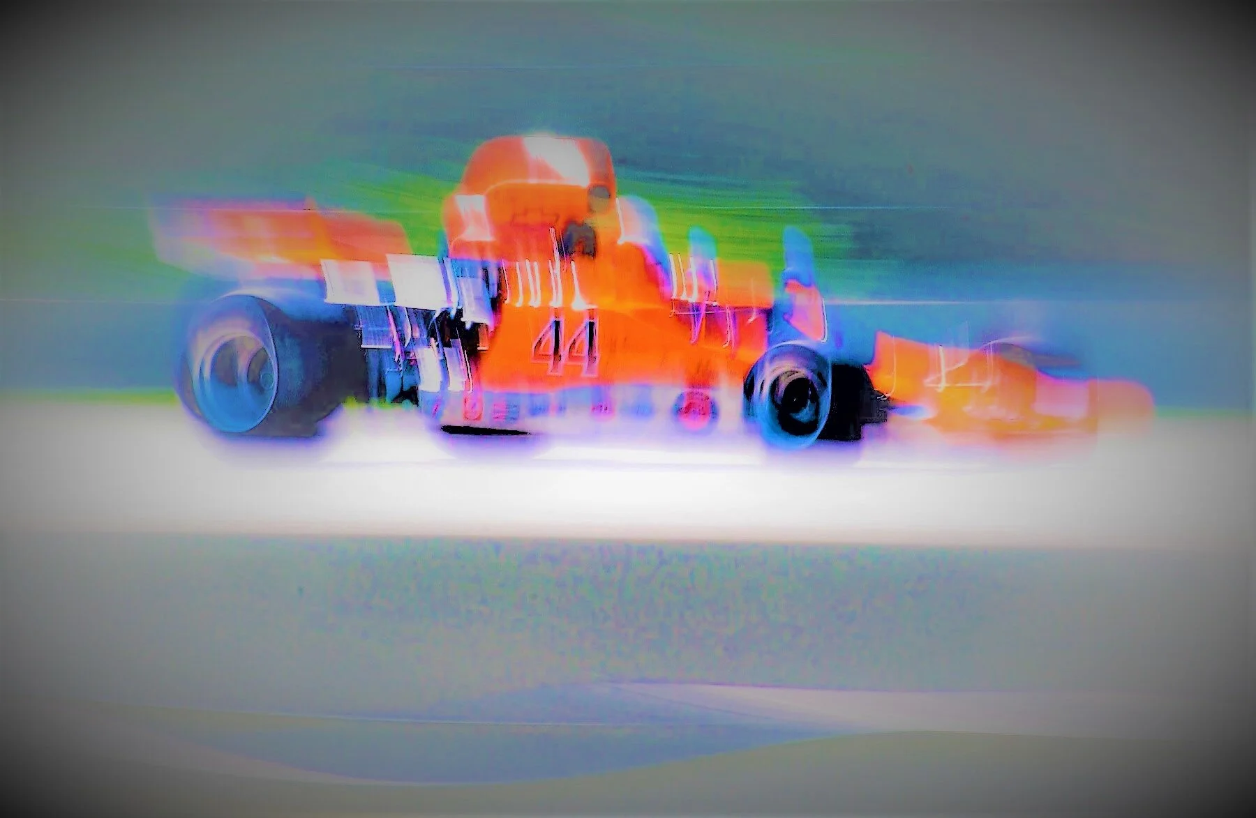  Orange Formula race car at Road America near Elkhart Lake, Wisconsin. 