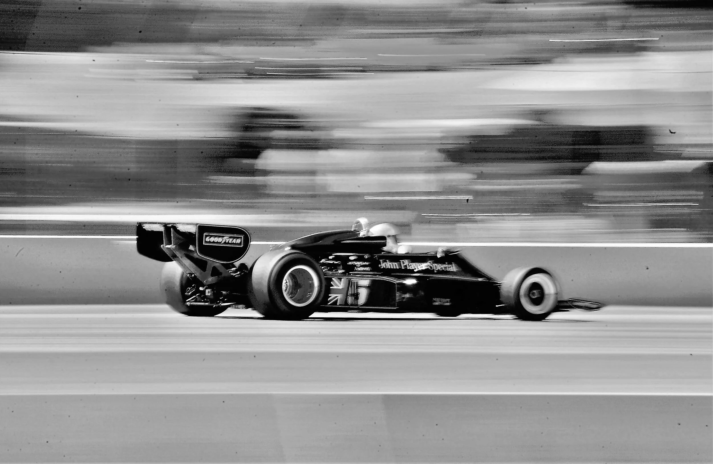  Formula car at speed at Road America near Elkhart Lake, Wisconsin. 