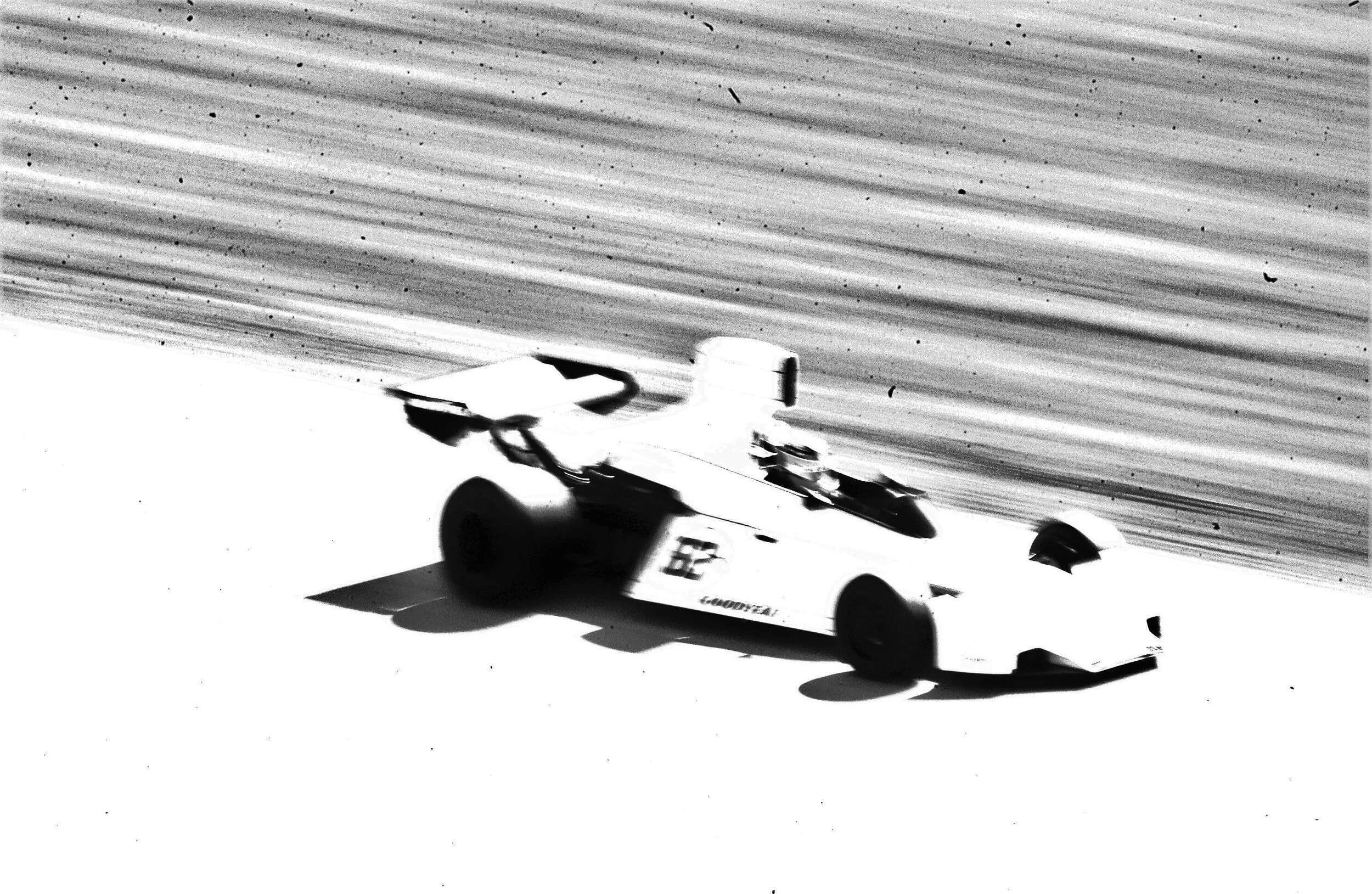  Formula race car at speed at Road America. 