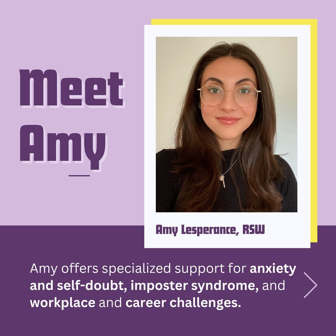 Sending a warm welcome to Amy Lesperance, registered social worker and psychotherapist here at ANT🌈

She specializes in:
✅ Anxiety management 
✅ Imposter syndrome and self-doubt
✅ Work and career support

☀️&ldquo;I emphasize the importance of gradu