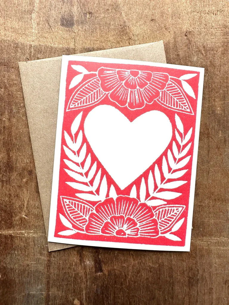 Valentine’s Day Card Block Printing (February 9, 2026)