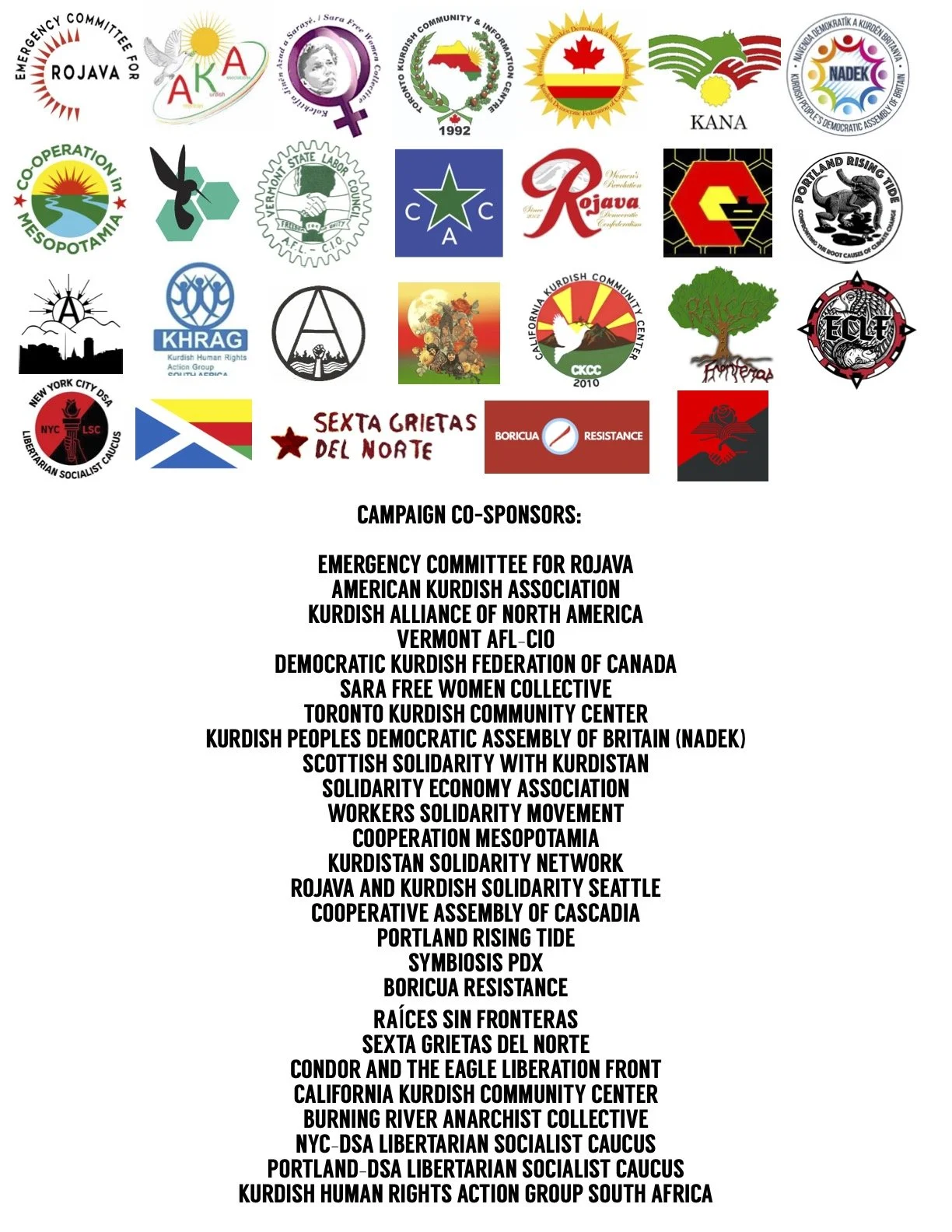 #RojavaMustSurvive — Emergency Committee for Rojava