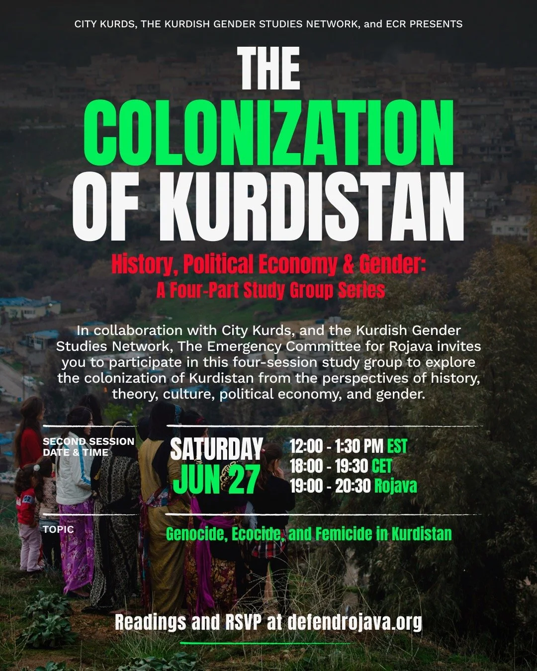 June Study Group: Genocide, Ecocide, and Femicide in Kurdistan