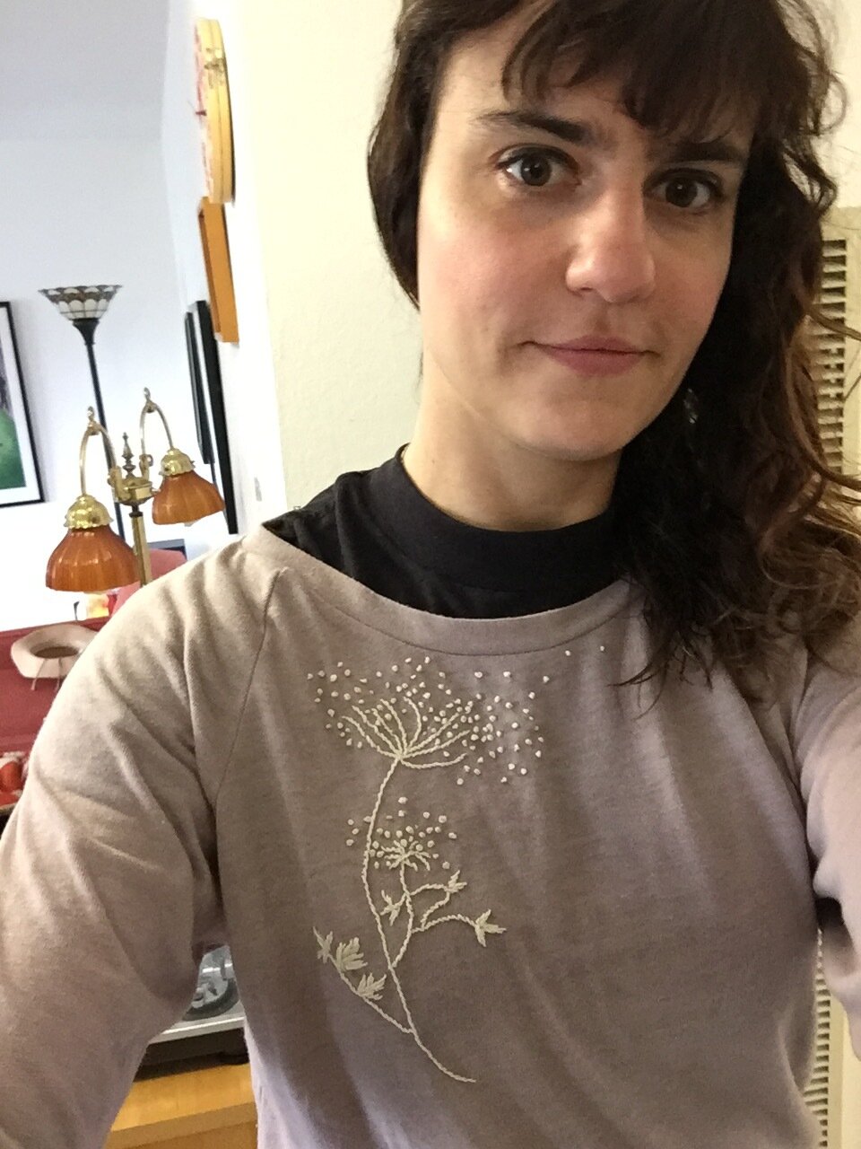 Queen Anne’s lace embroidery 