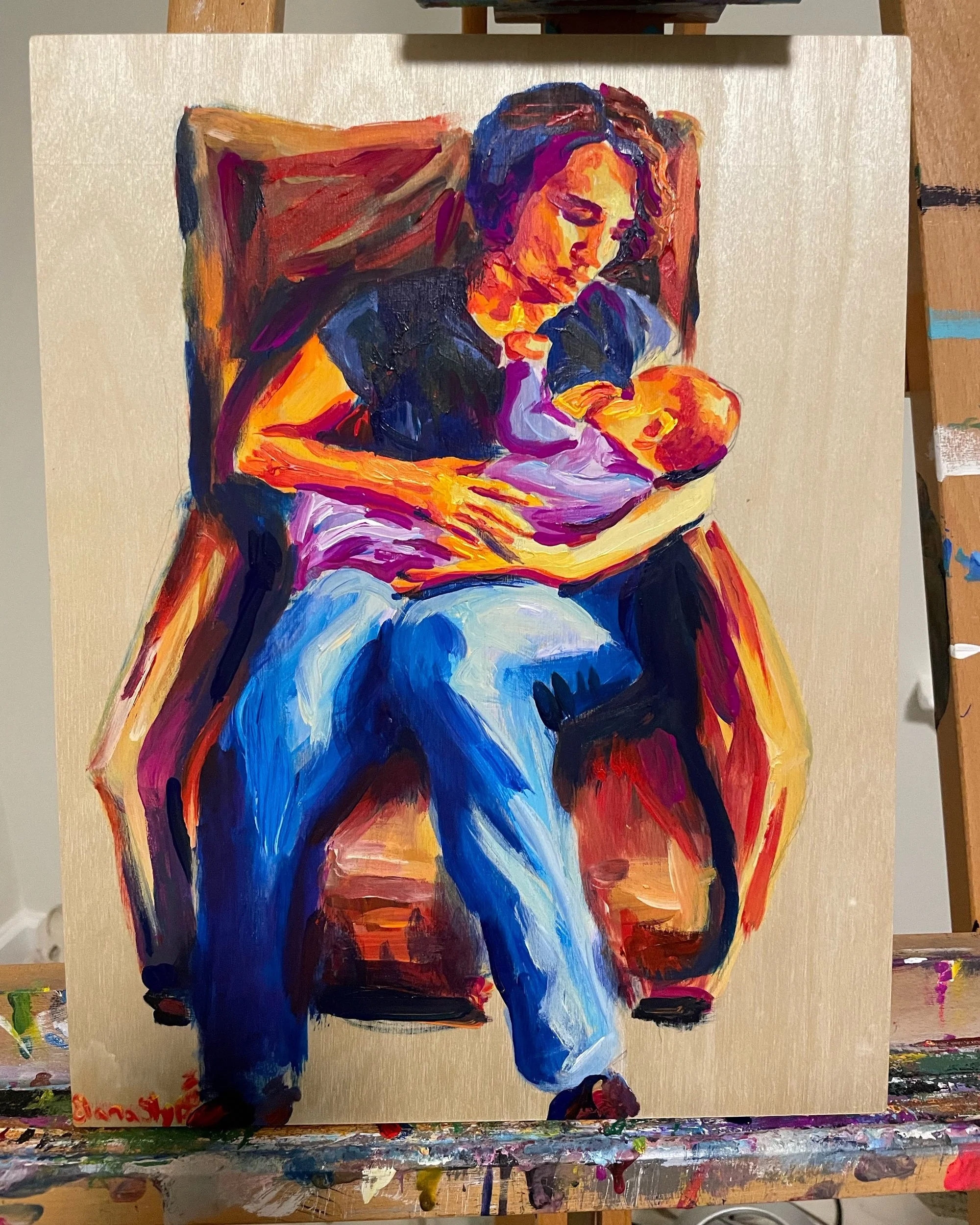  Acrylic on wood panel 