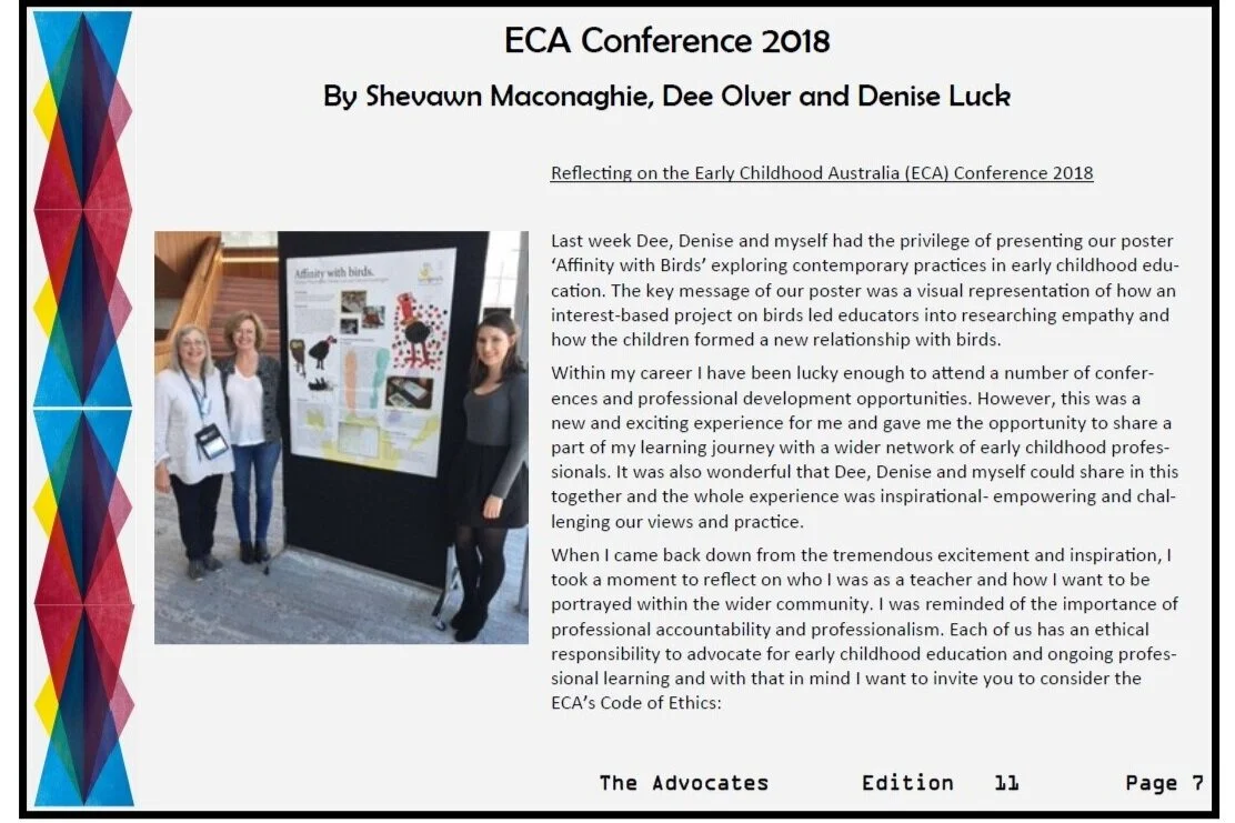 Reflecting on the Early Childhood Australia Conference 2018