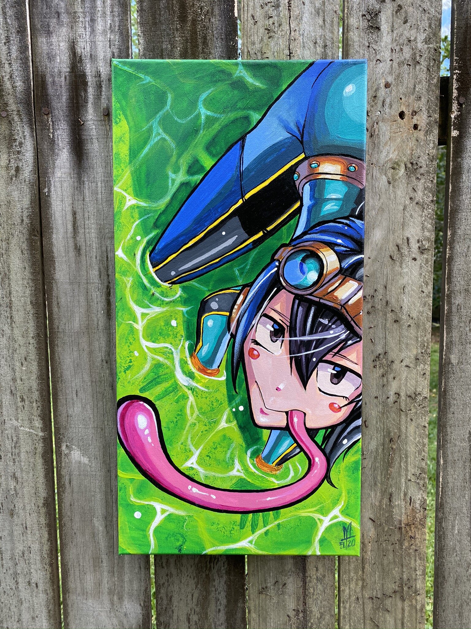 MHA Froppy Original Acrylic Painting 