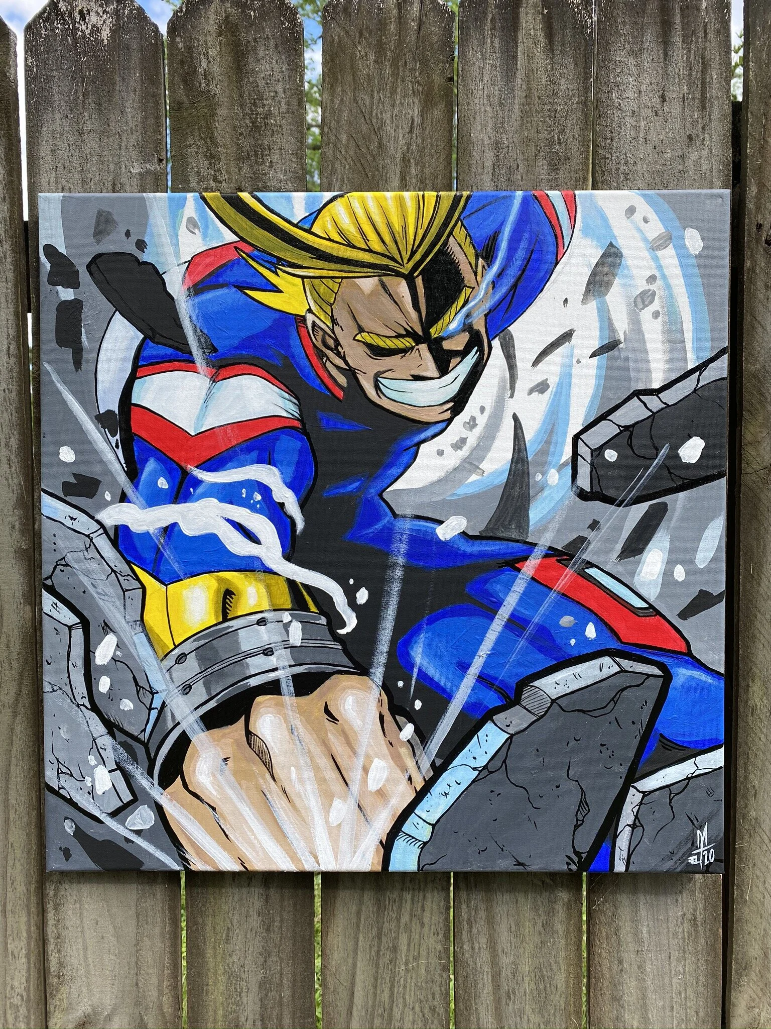 MHA All Might Original Acrylic Painting