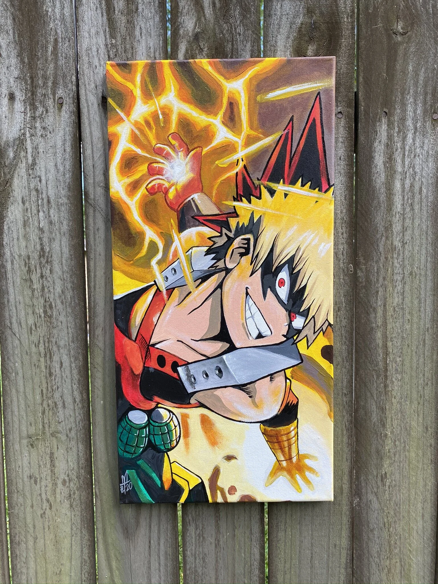 MHA Bakugo Original Acrylic Painting 