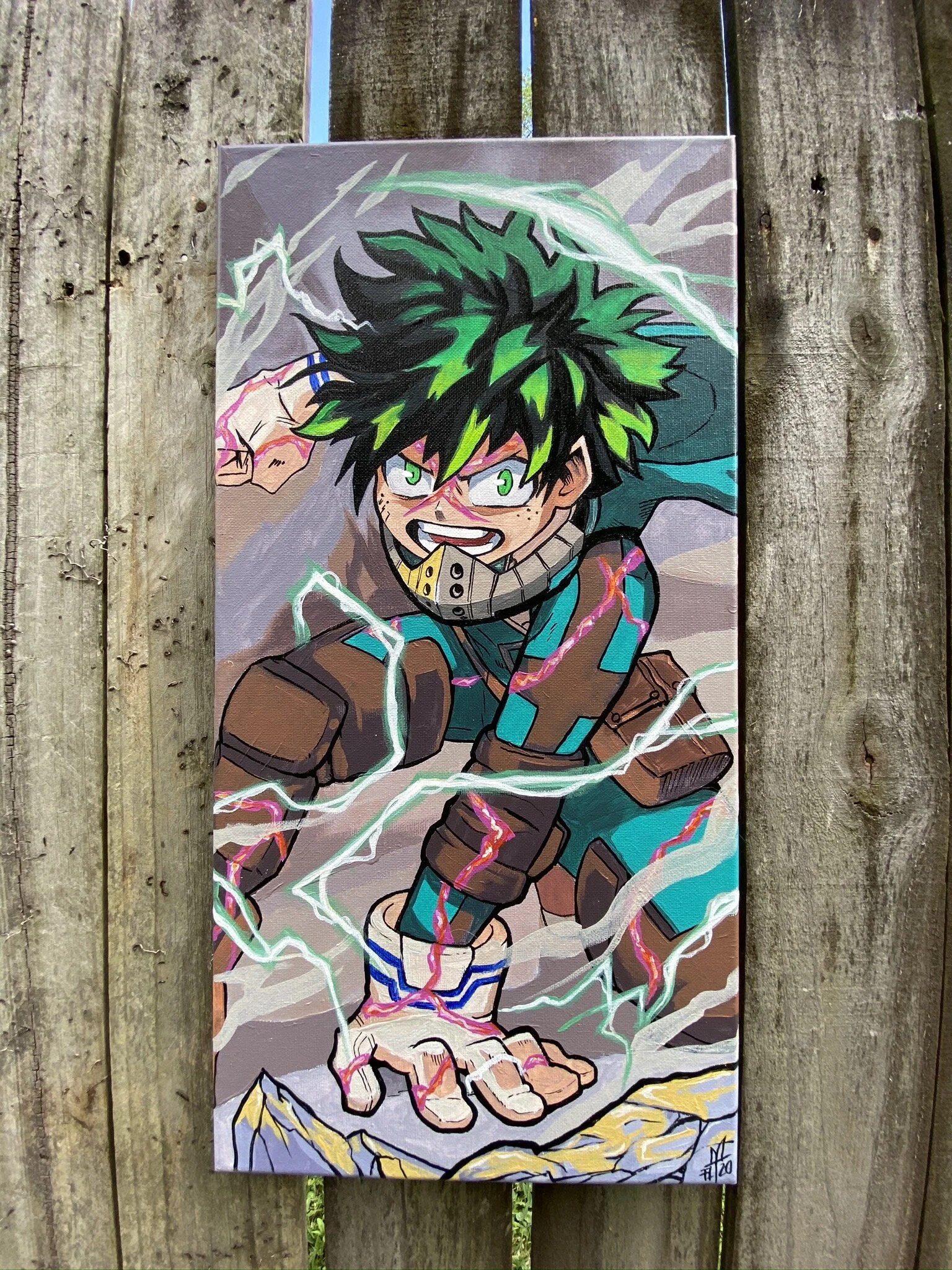 MHA Deku Original Acrylic Painting