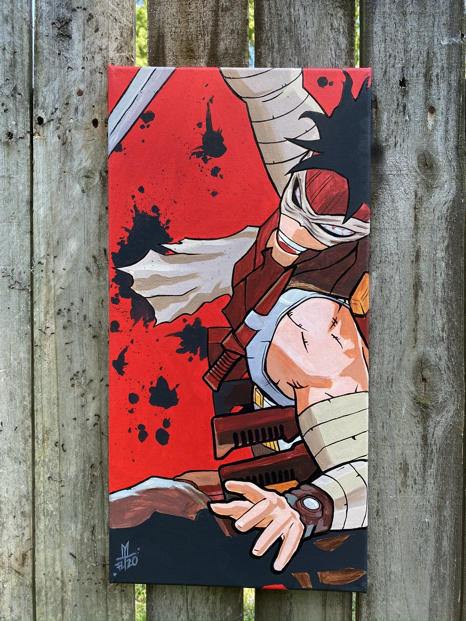 MHA Hero Killer Original Acrylic Painting