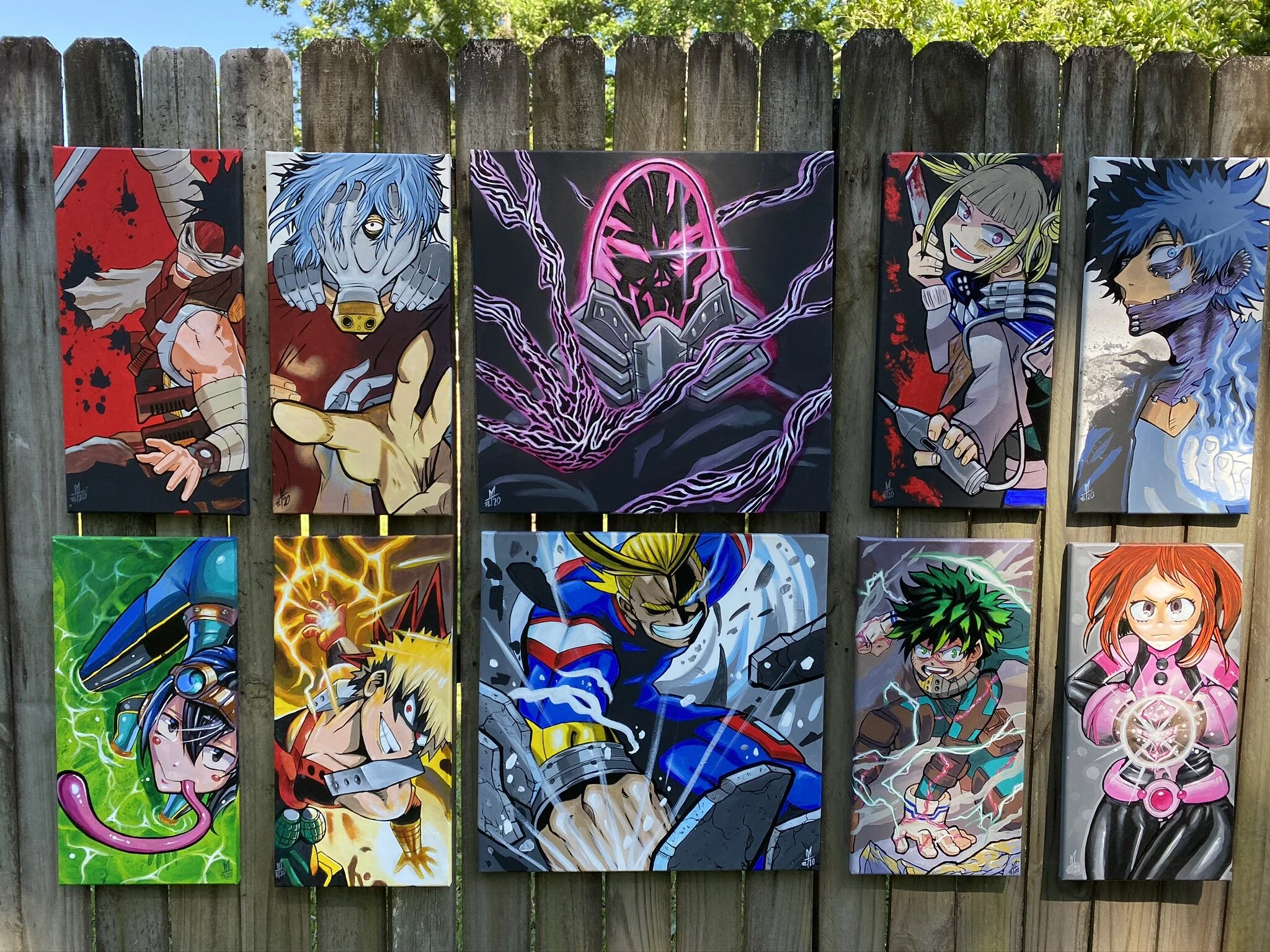 MHA Heroes and Villains Acrylic Painting BOTH COLLECTIONS