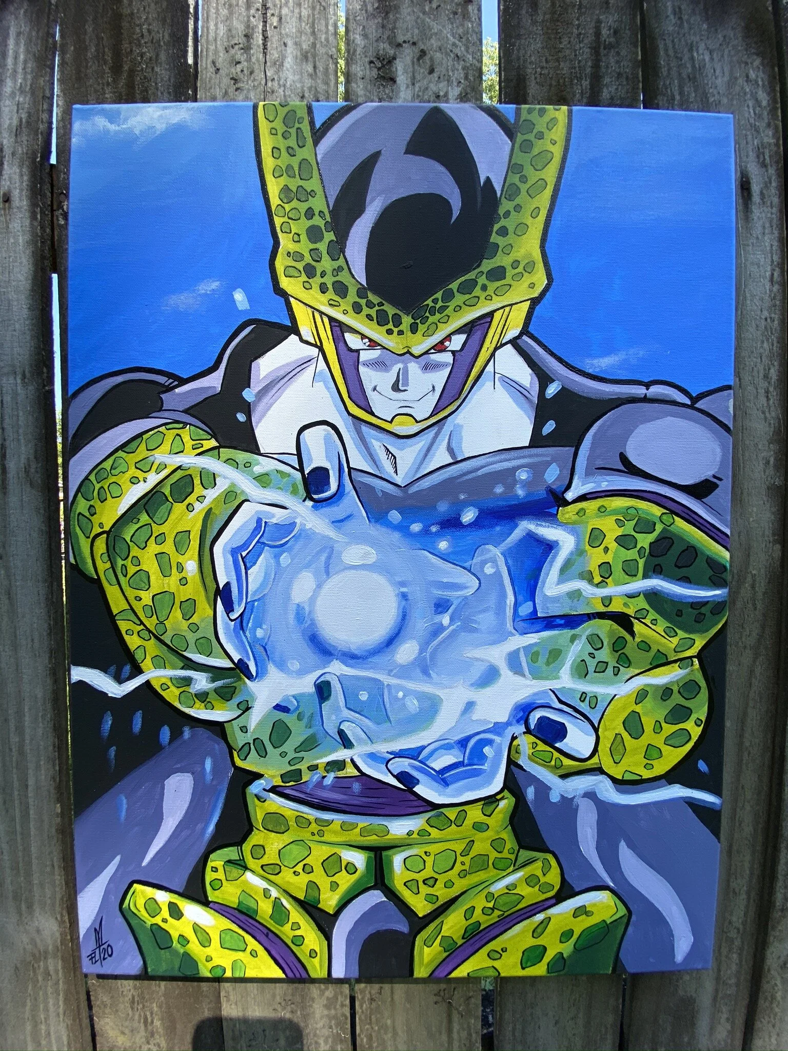 DBZ Cell Original Acrylic Painting