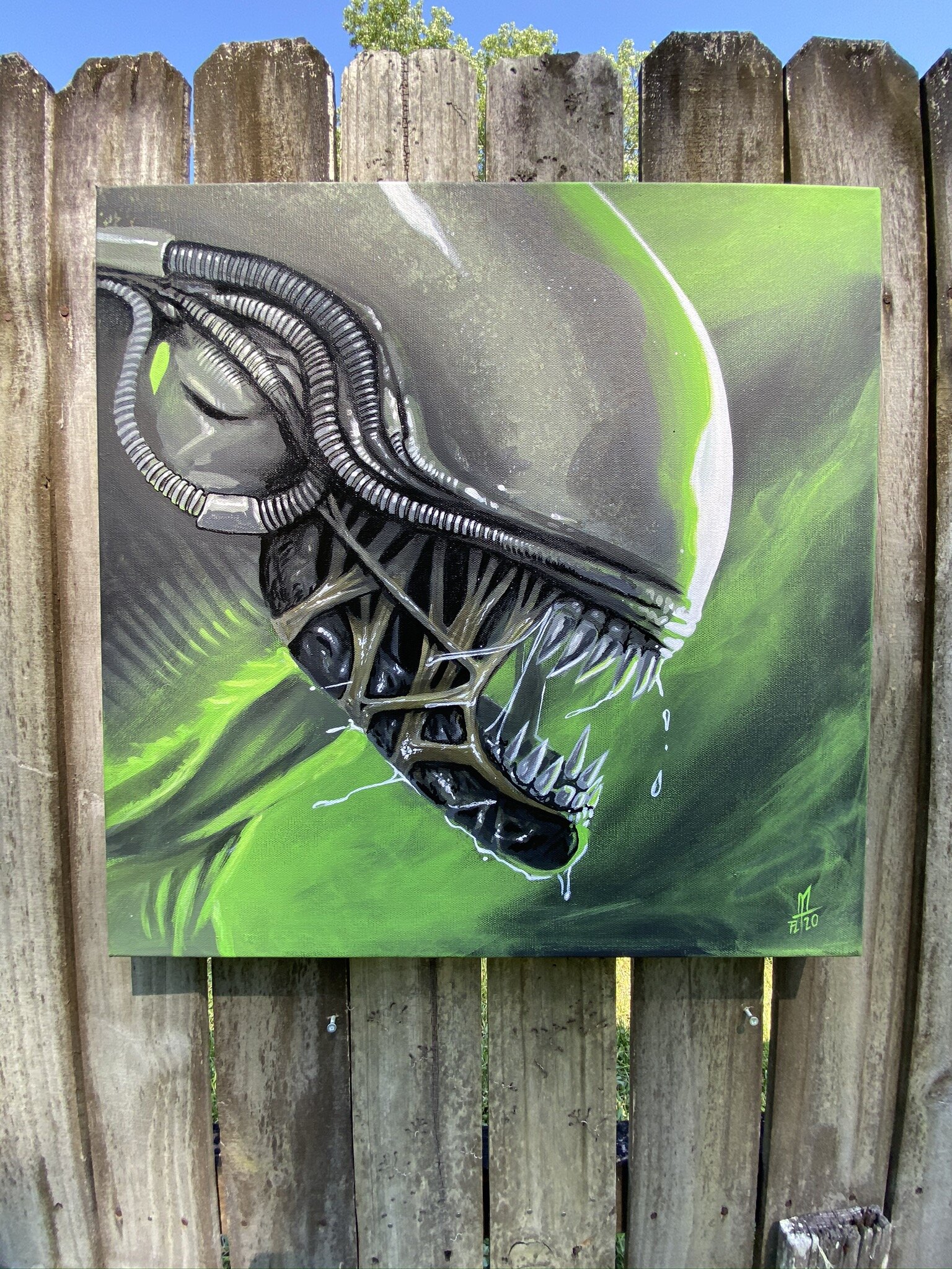 Alien Original Acrylic Painting