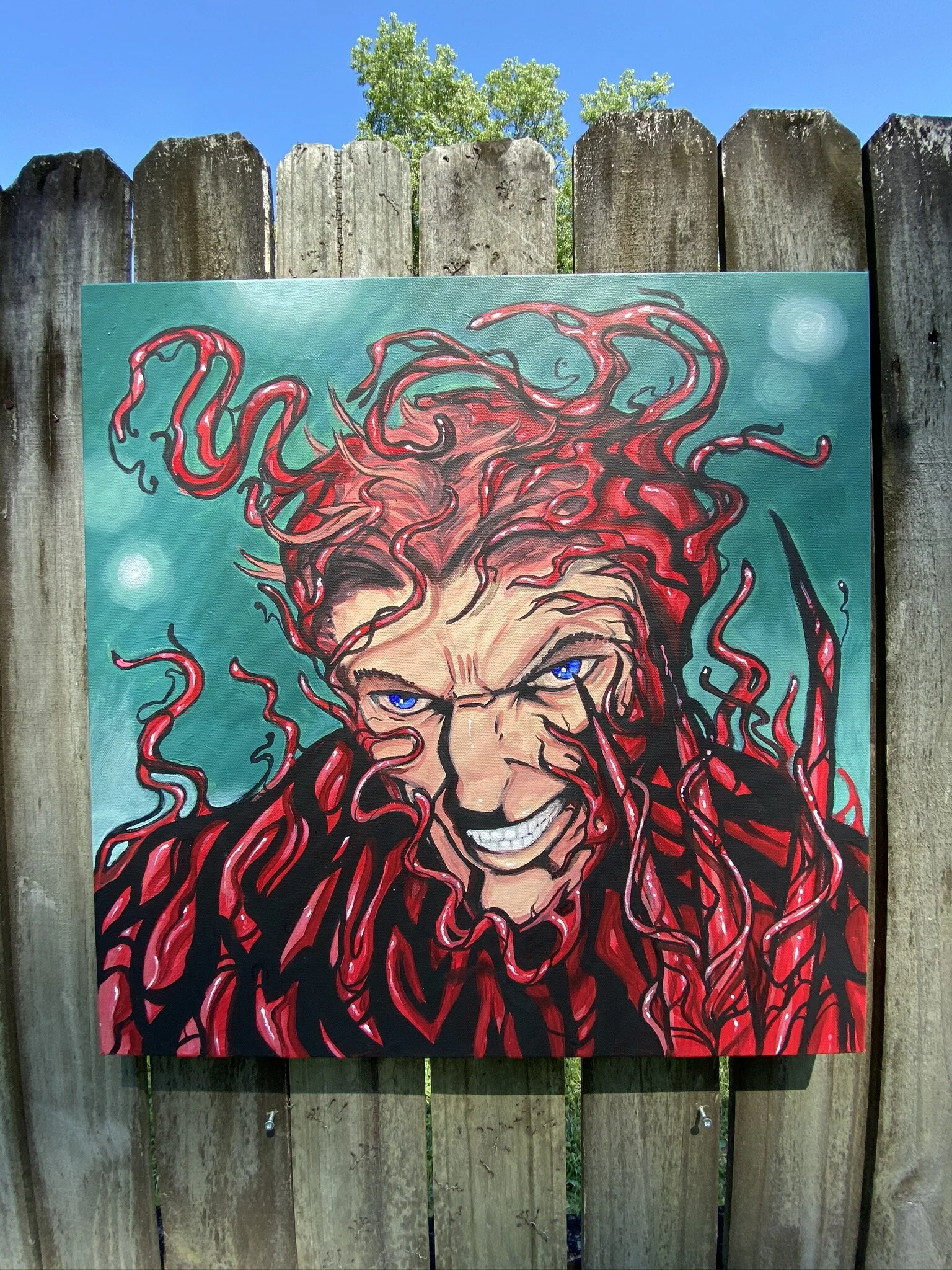Marvel's Carnage Transformation Original Acrylic Painting 
