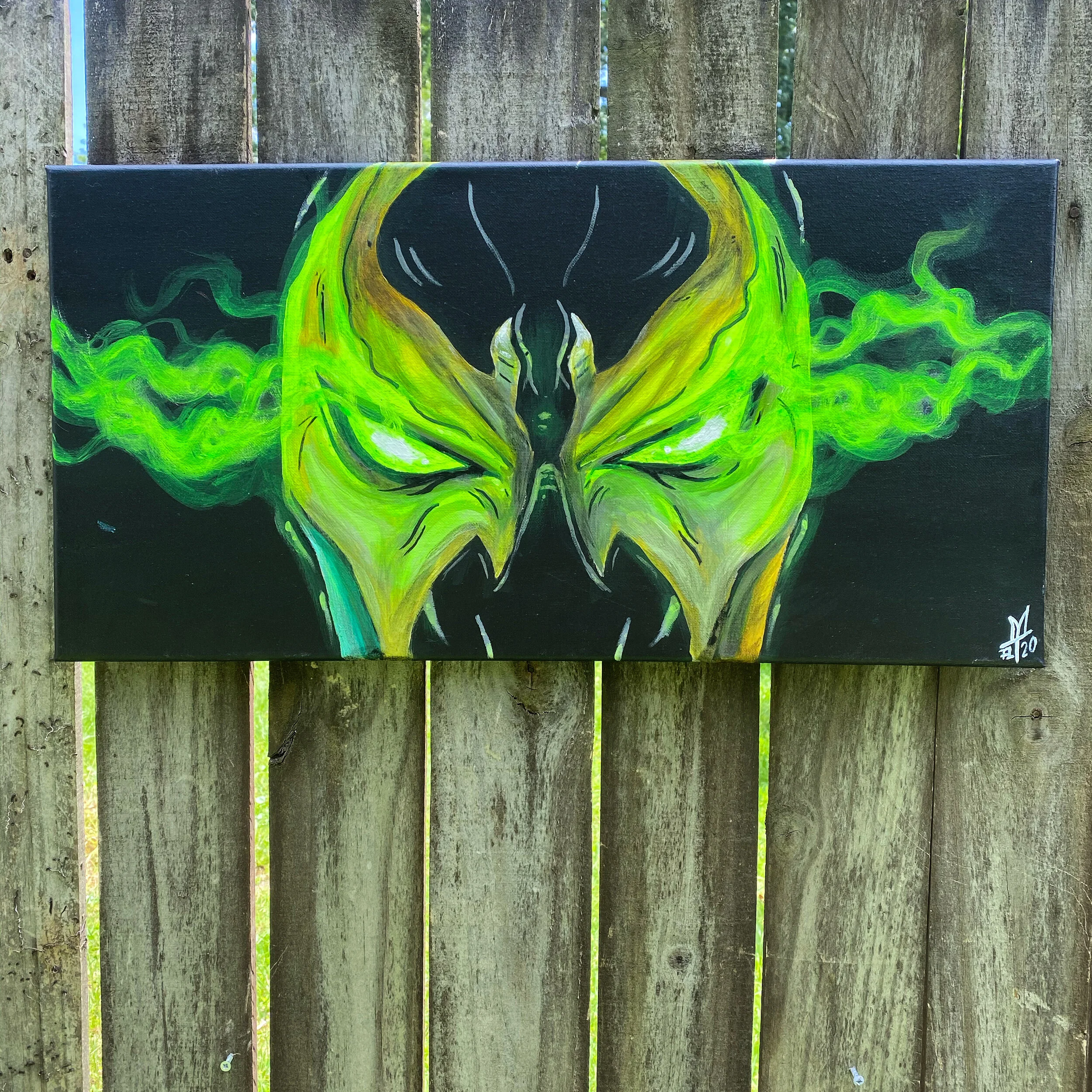 todd mc farlanes SPAWN Original Acrylic Painting 