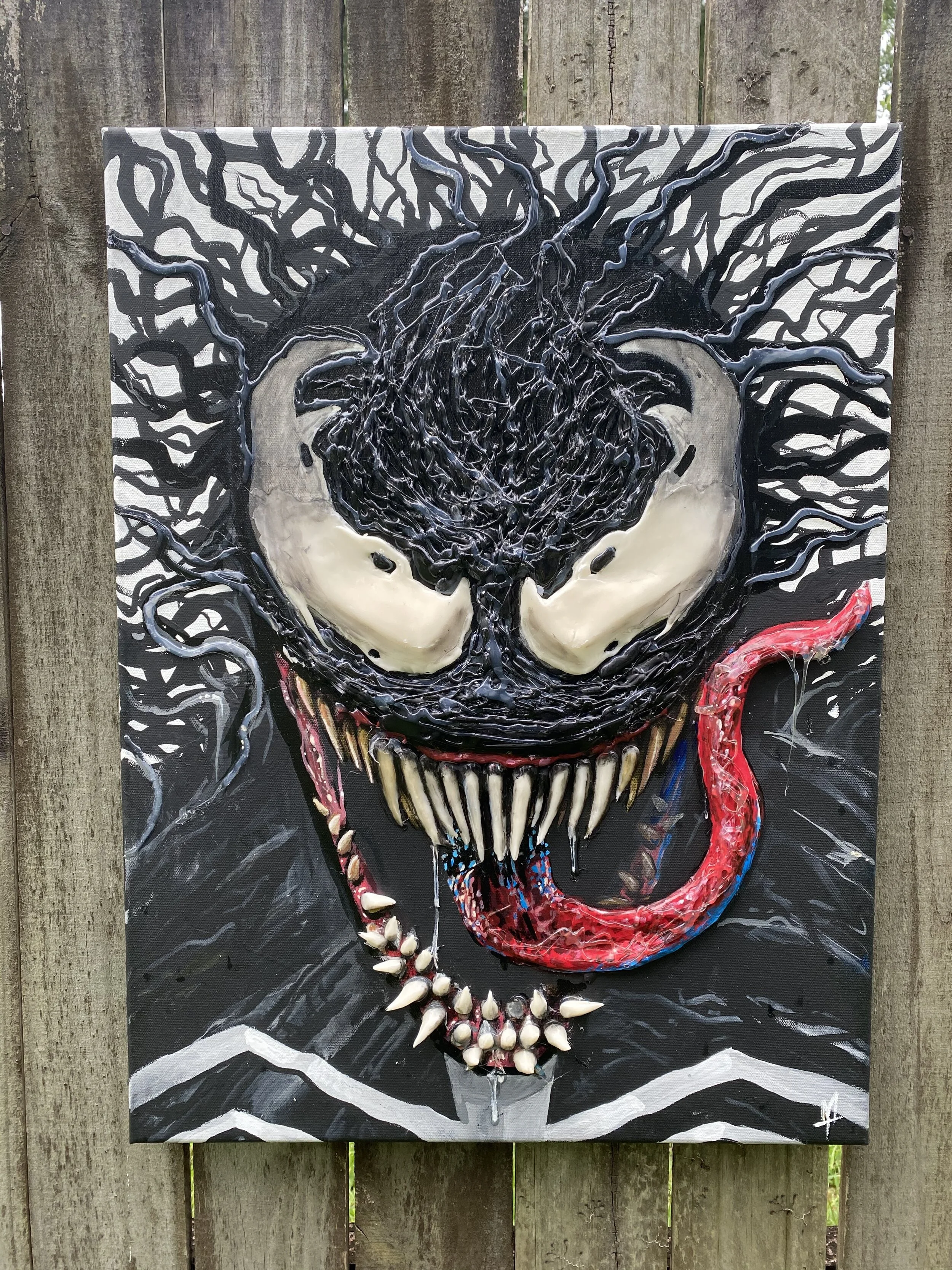 VENOM Mixed Media Painting on Canvas