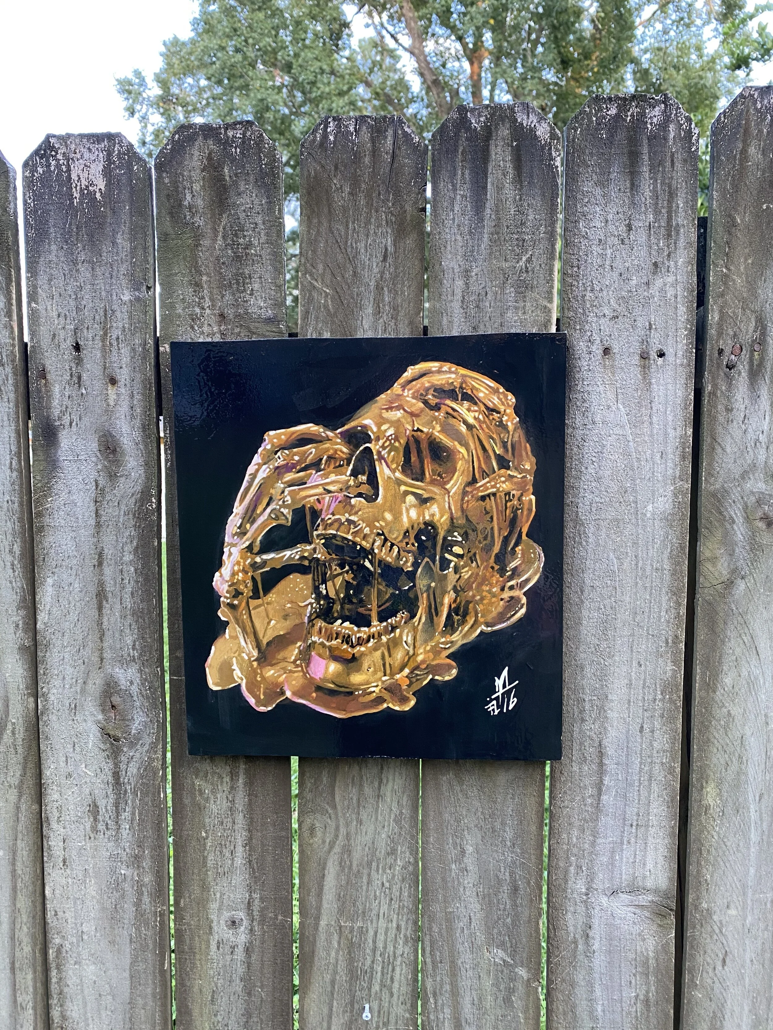 LIQUID MEMORY  Acrylic Painting on Wood