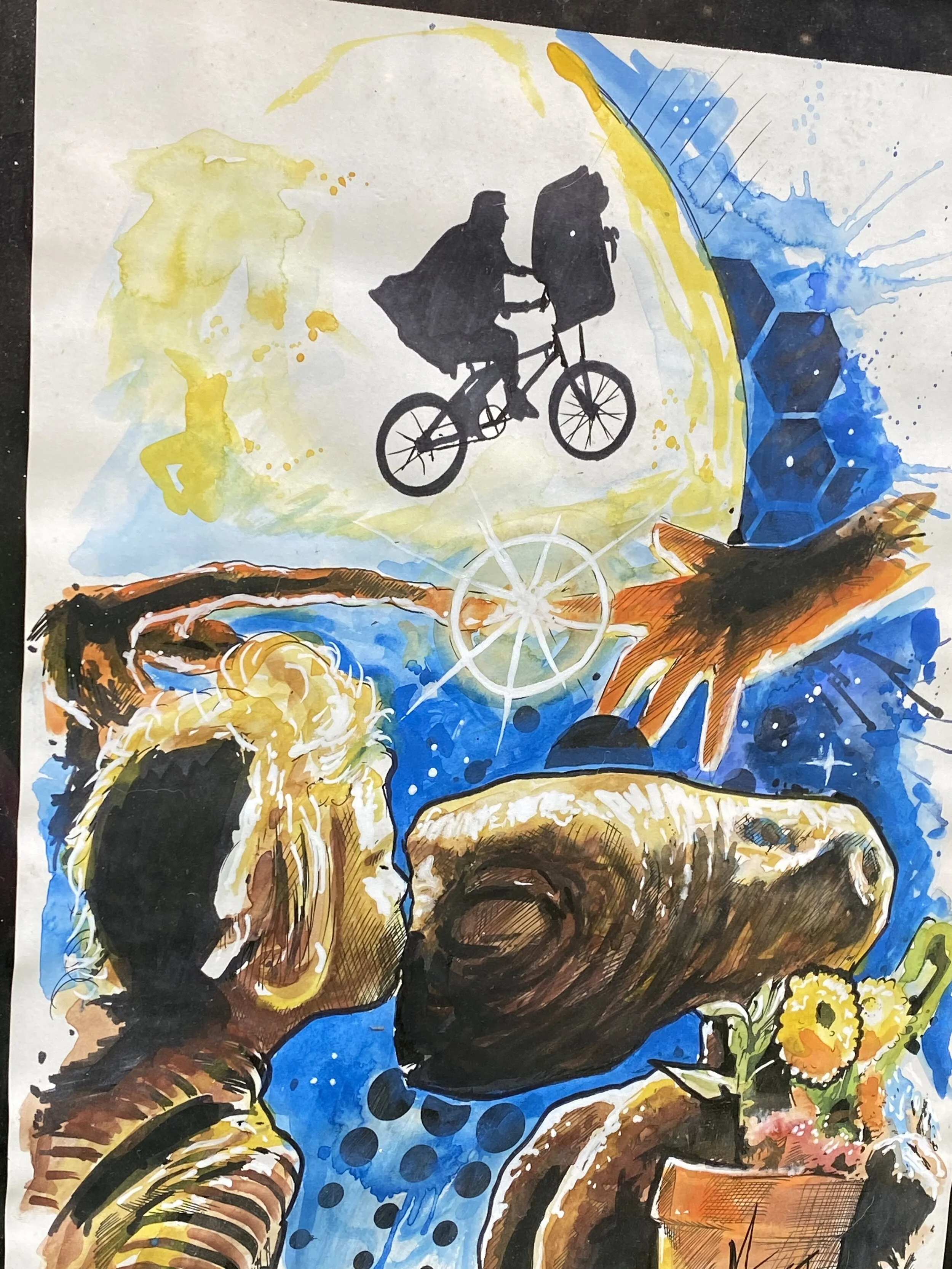 E.T.     Original Watercolor Painting