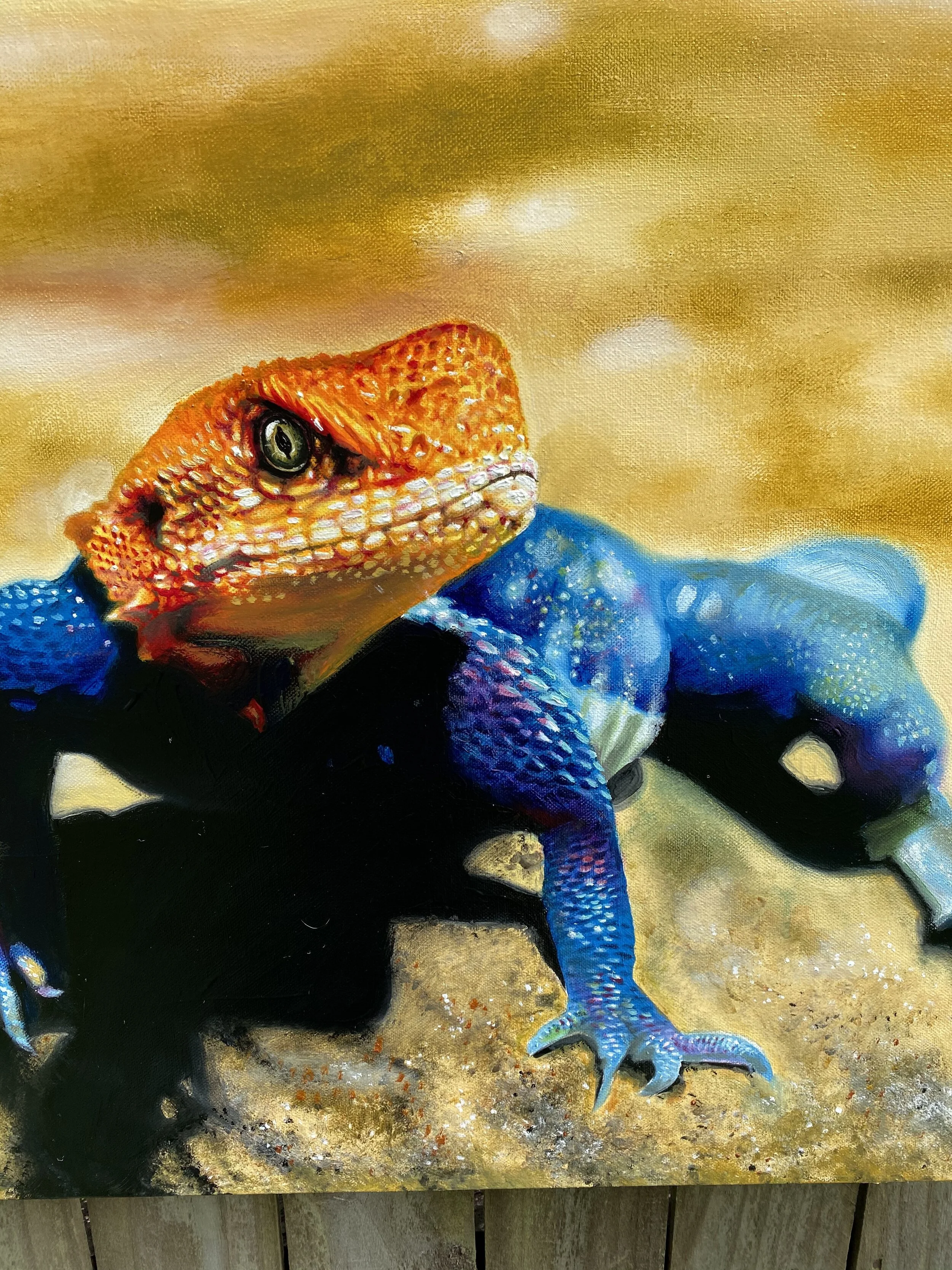 MR BLUE Oil Painting on Canvas