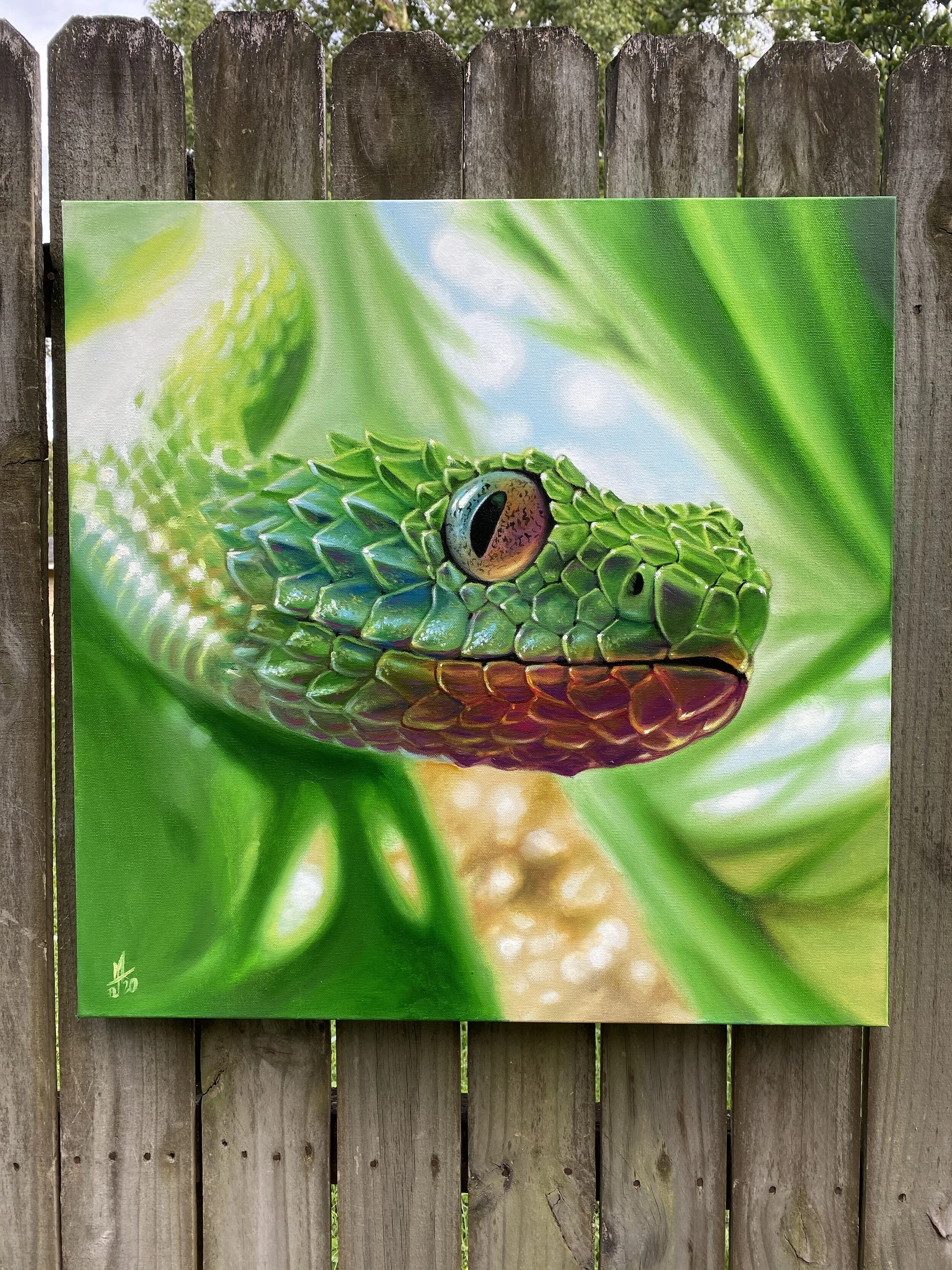 GREEN IN DANGER Original Oil Painting