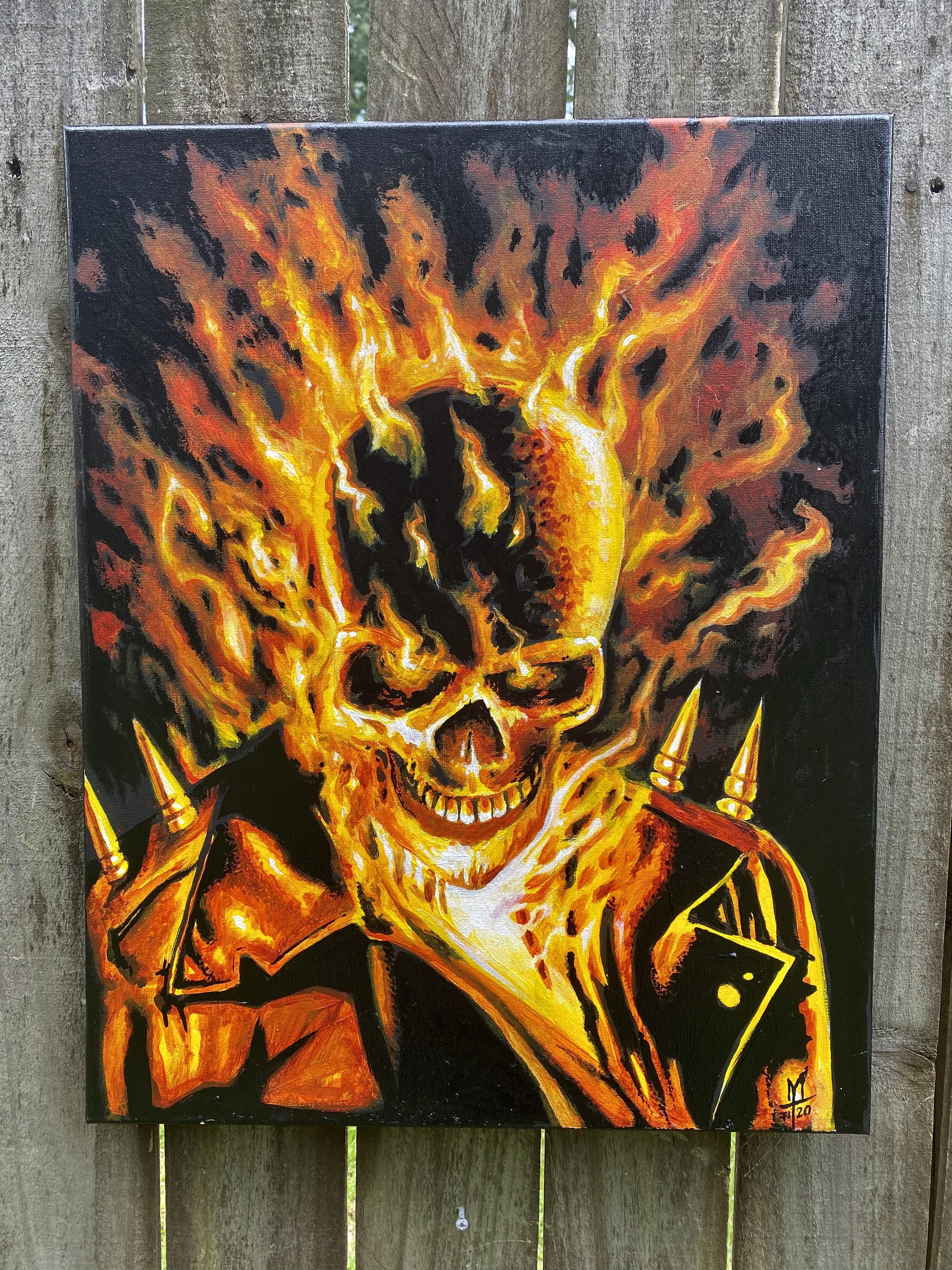GHOST RIDER Acrylic Painting on Canvas (sold)