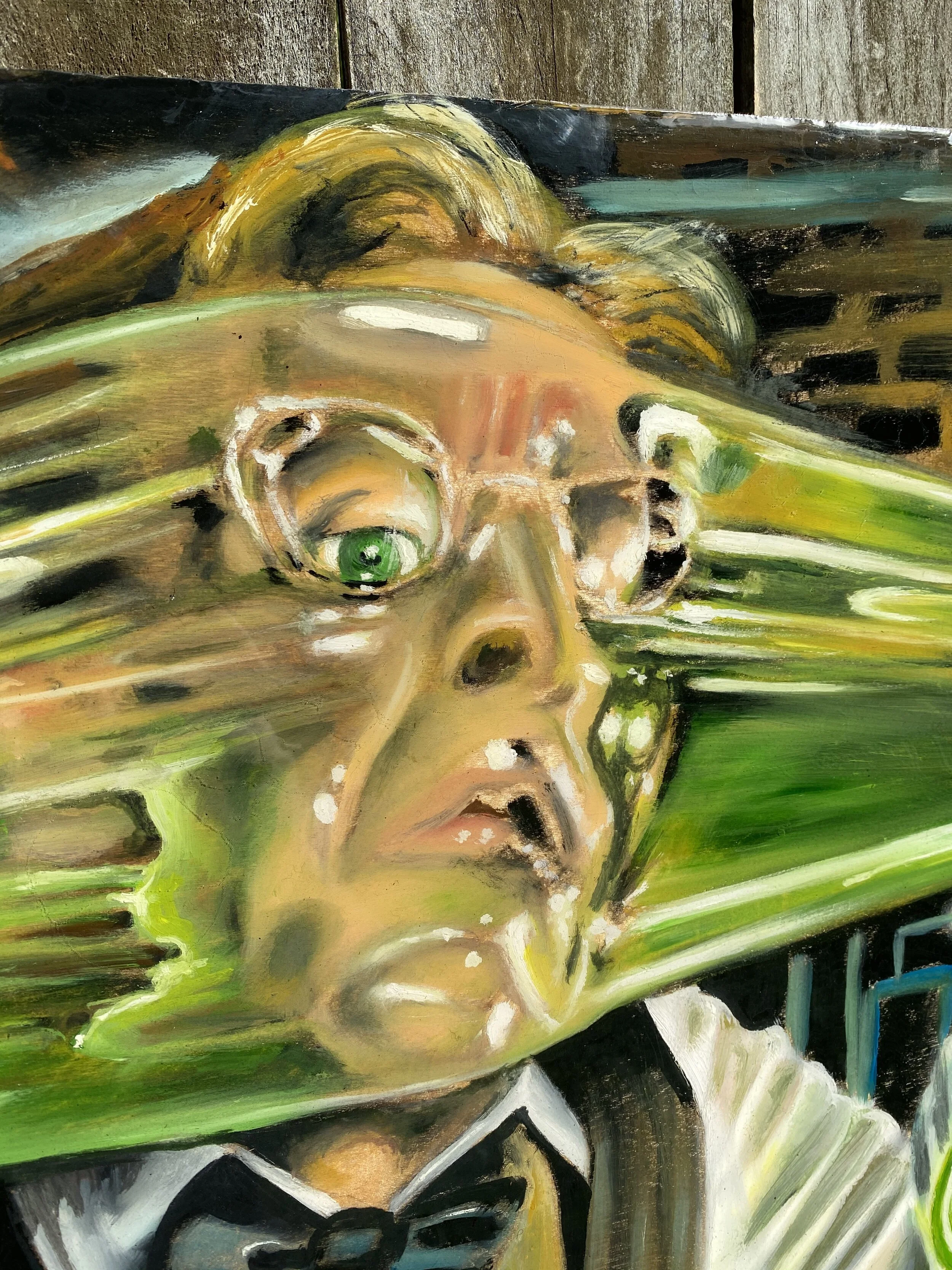 FLUBBER Oil Painting on Wood