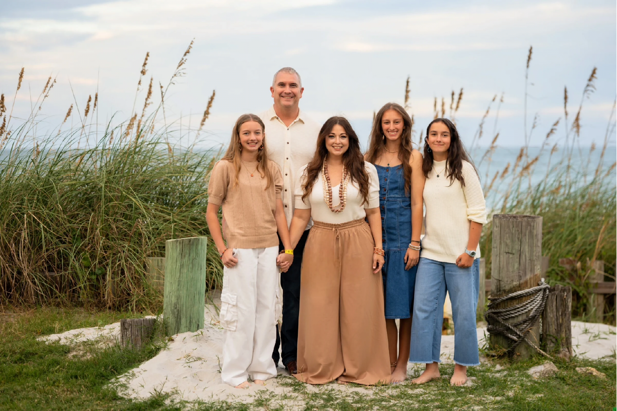 Sarah Cash and family, creators of Sarahfide Creations, hand-painted wood bead jewelry