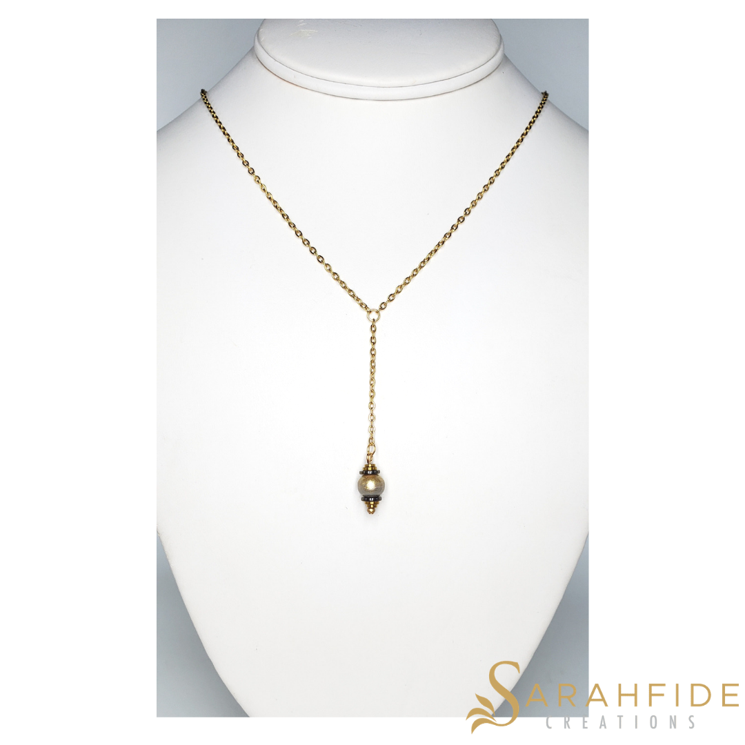Platinum Drop Necklace — Sarahfide