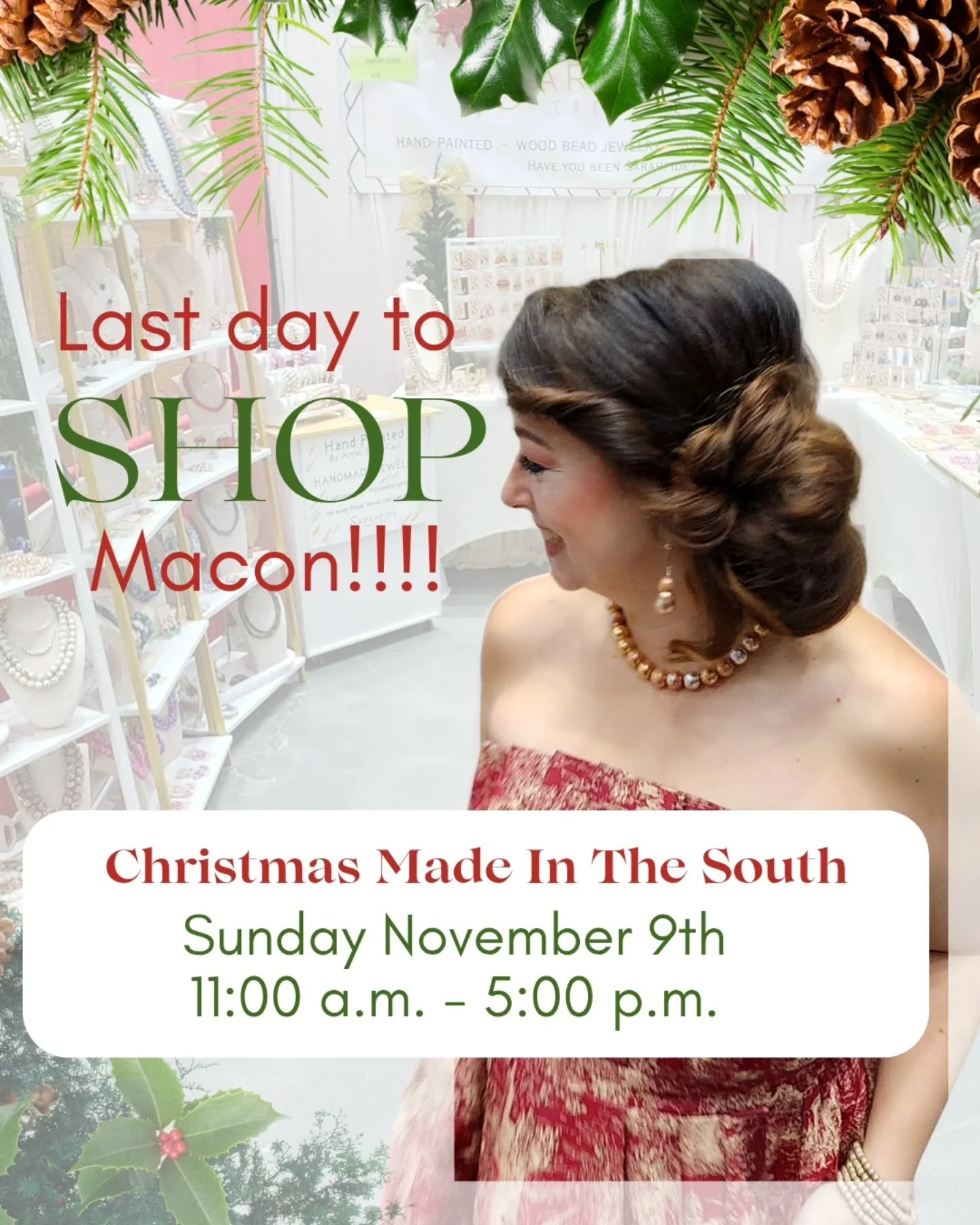Last day to shop, Macon!

📍Open till 5:00

Grab your handmade (handpainted 😘) Christmas goodies. 

Merry Christmas- Made in The South!♡