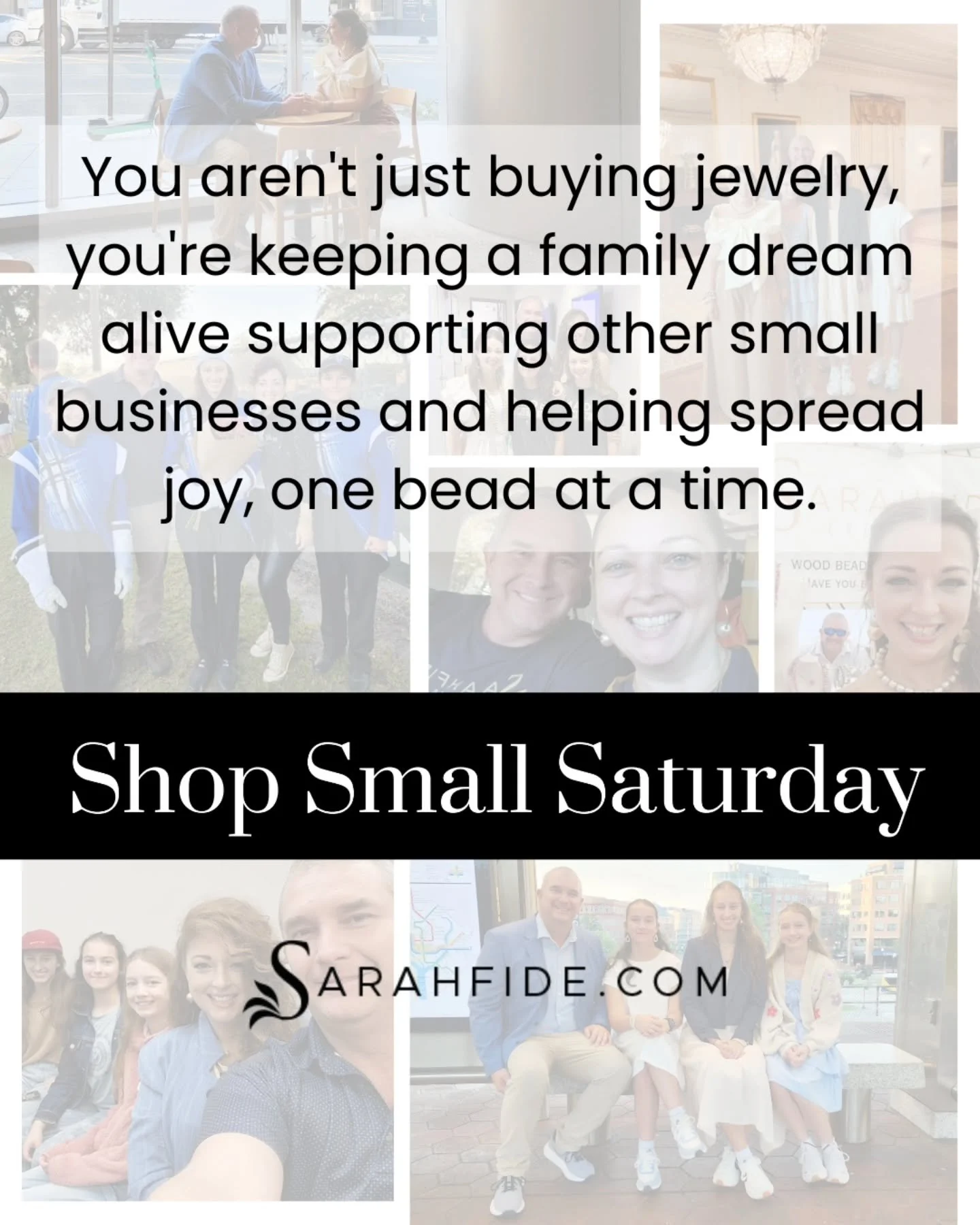 When I say THANK YOU for supporting Sarahfide, I truly mean it. 
Your purchases, your encouragement, and your trust in what I do make every long day in the studio worth it. 

You are helping a small family keep our dreams alive. You are part of a sto