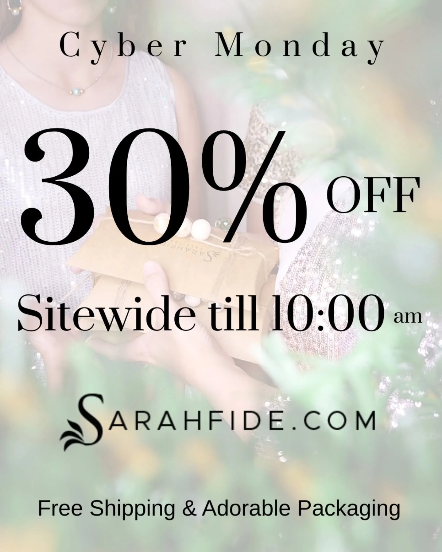 Cyber Monday started at midnight!!!

Right now, till 10am, get 30% off your entire purchase (discount taken at checkout) +++ you get 🎁FREE SHIPPING + adorable 🎀packaging~ I mean🤭, you always get free shipping and cute packaging... but still, WHAT.