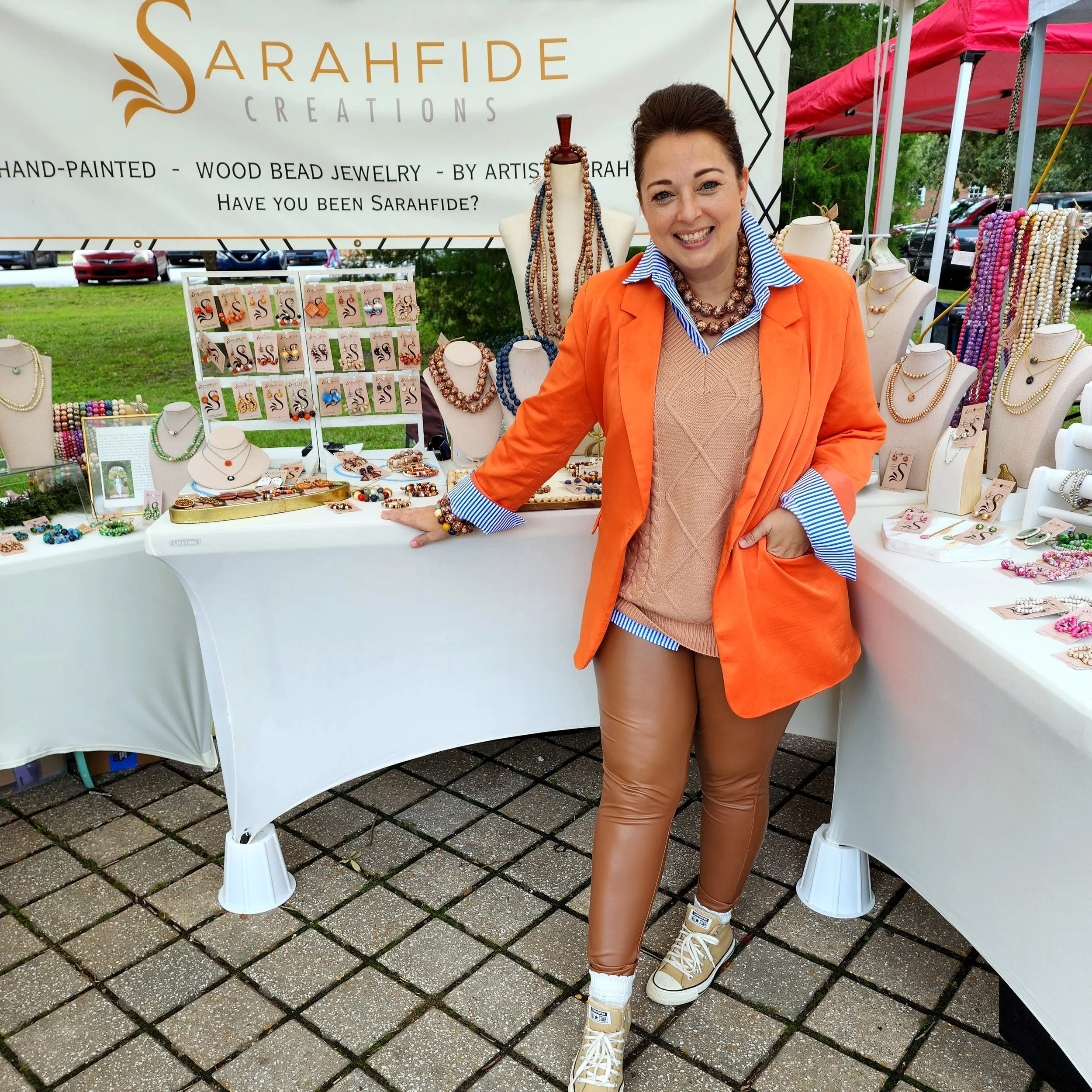 I hand-paint every bead at Sarahfide, and I price my jewelry so everyday women can afford to wear something handmade, one-of-a-kind, and beautiful. Here's why that matters to me.