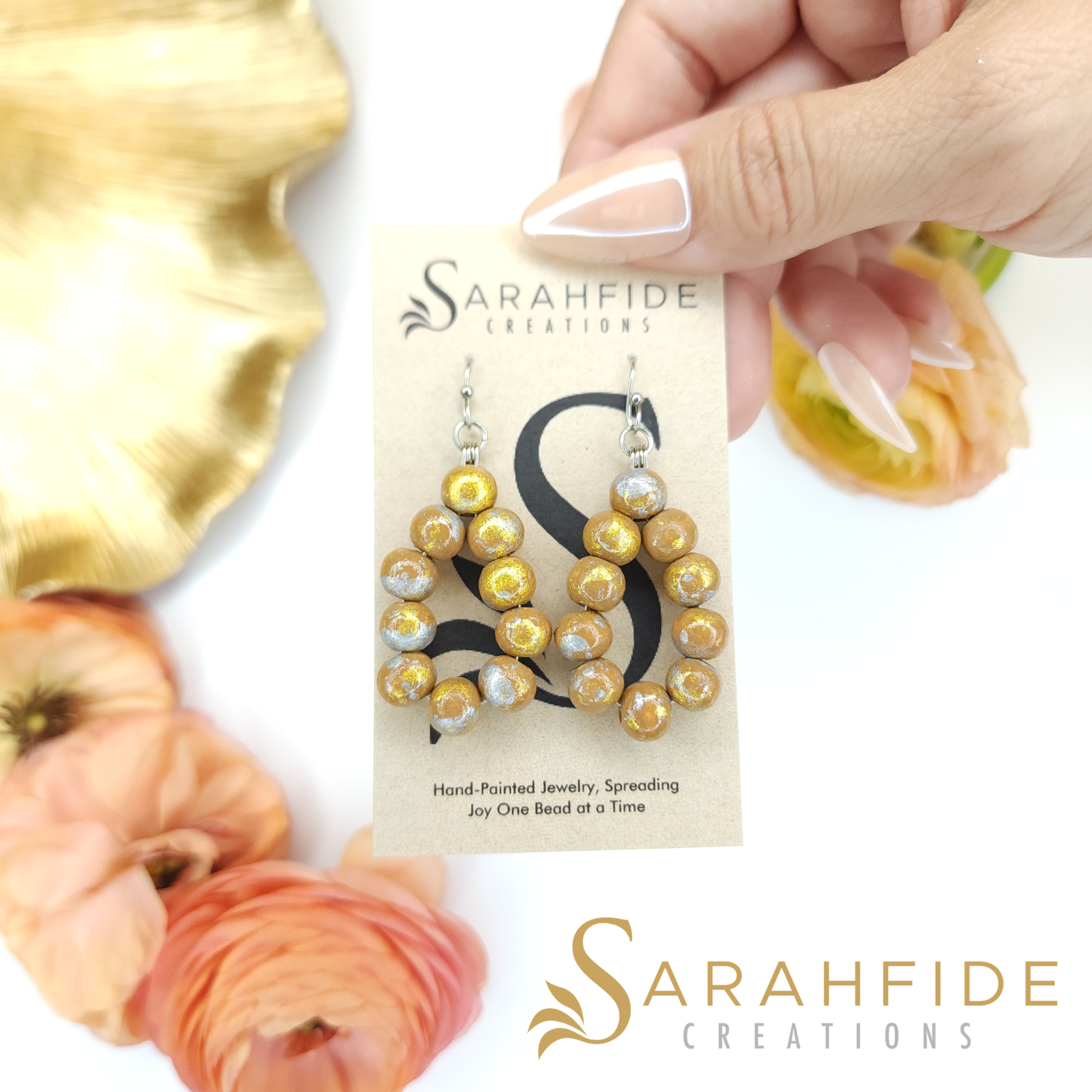 Caramel Lux Chunky Small Tear Drop Earrings
