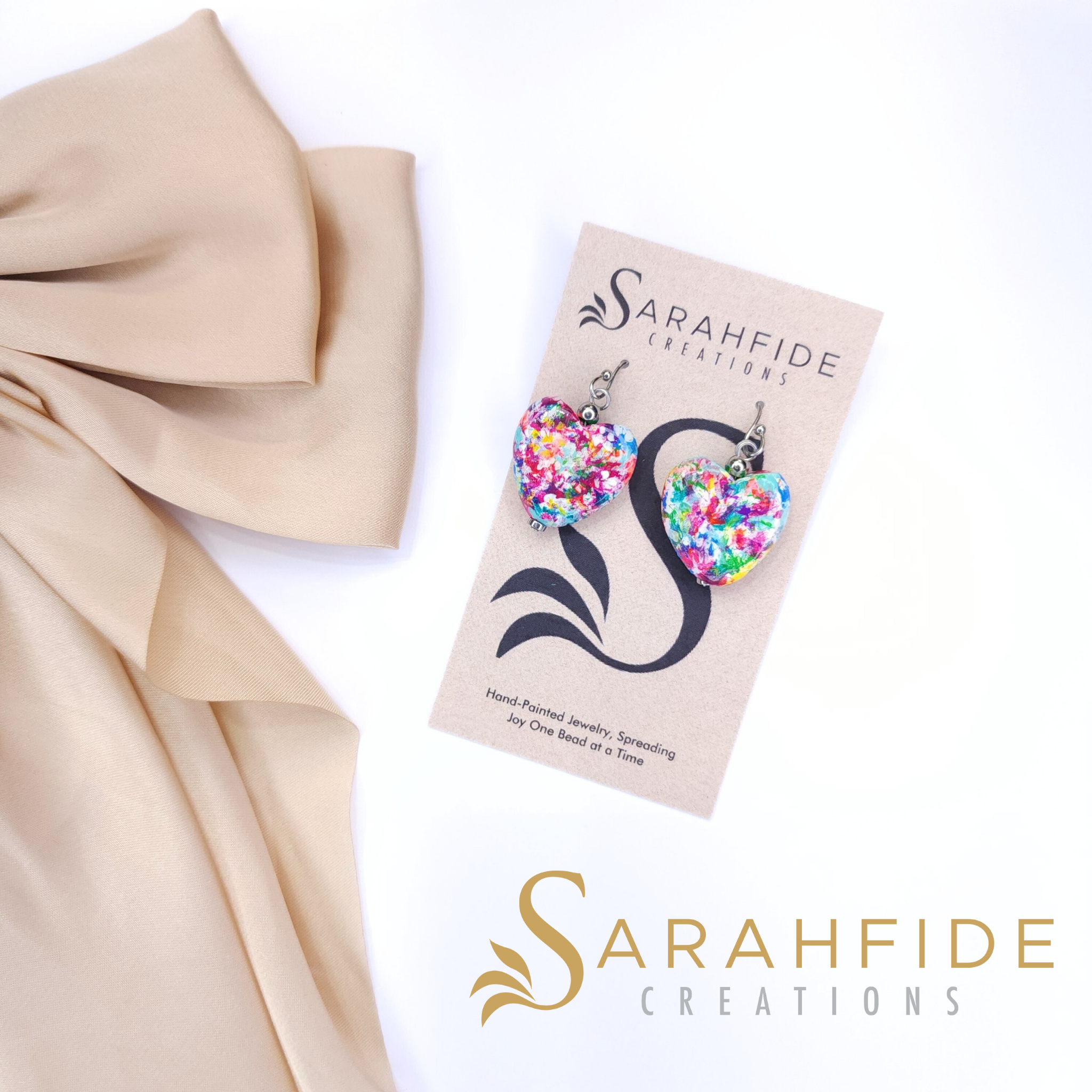 Sabrina Heart Dangle Earrings - Garden Goddess