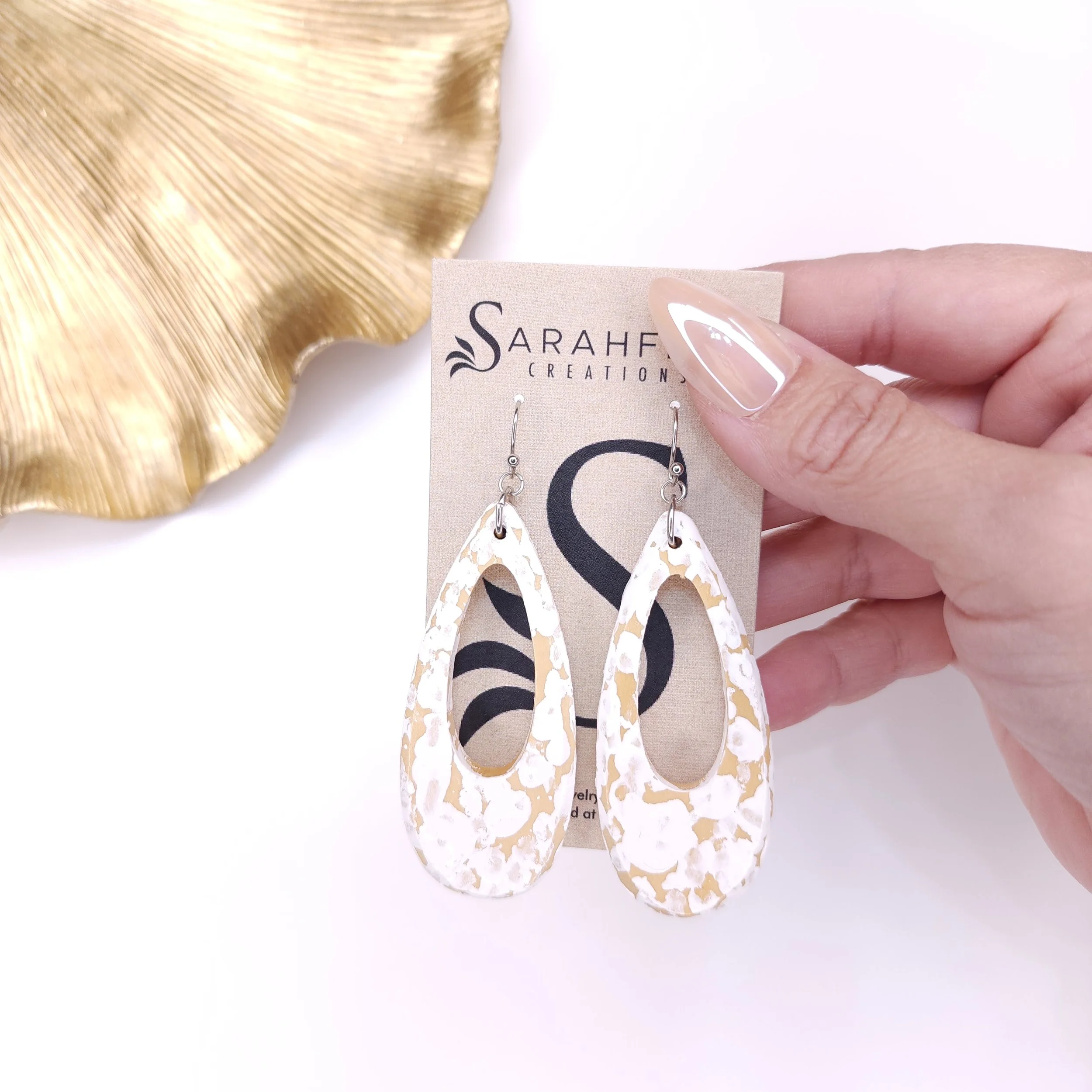 Beachwash in Paris Wood Drop Earrings
