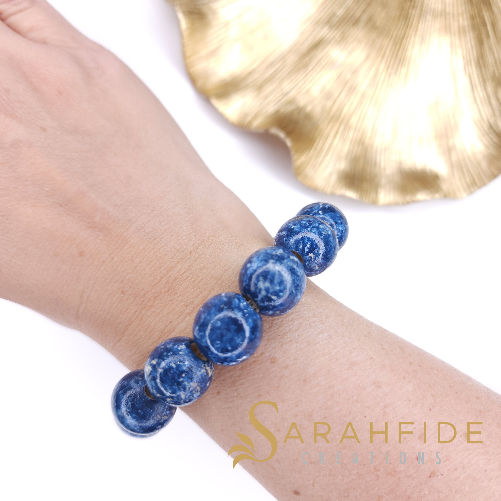 Denim Ritzy Bracelet worn on a wrist