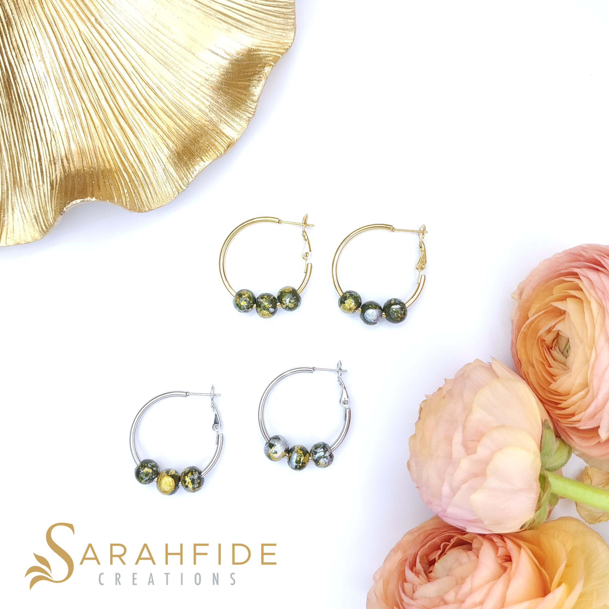 Olive Lux Small Hoop Earrings