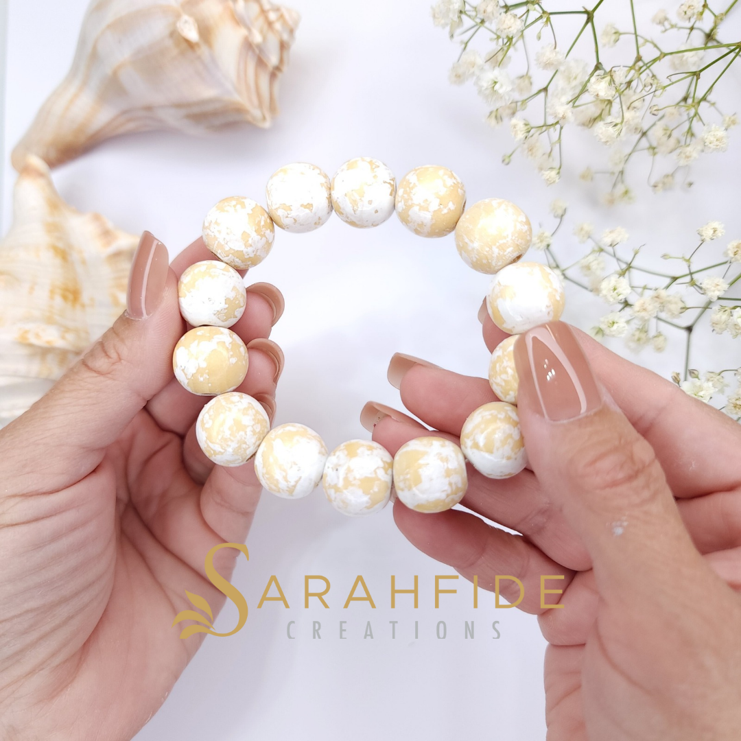 Hypoallergenic Chunky White Coastal Bracelet | Sarahfide — Sarahfide