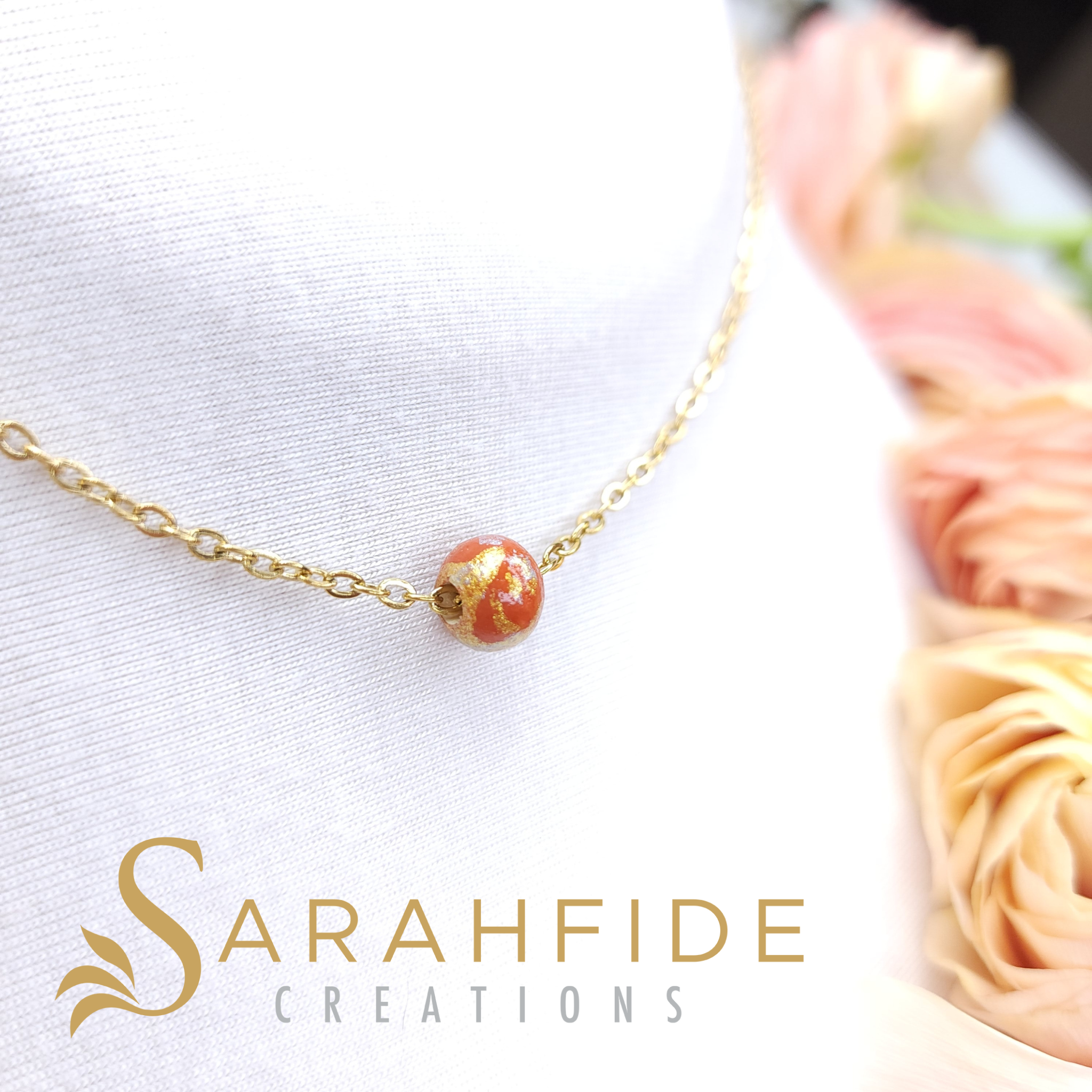 Burnt Orange Lux Jane Pendant Necklace